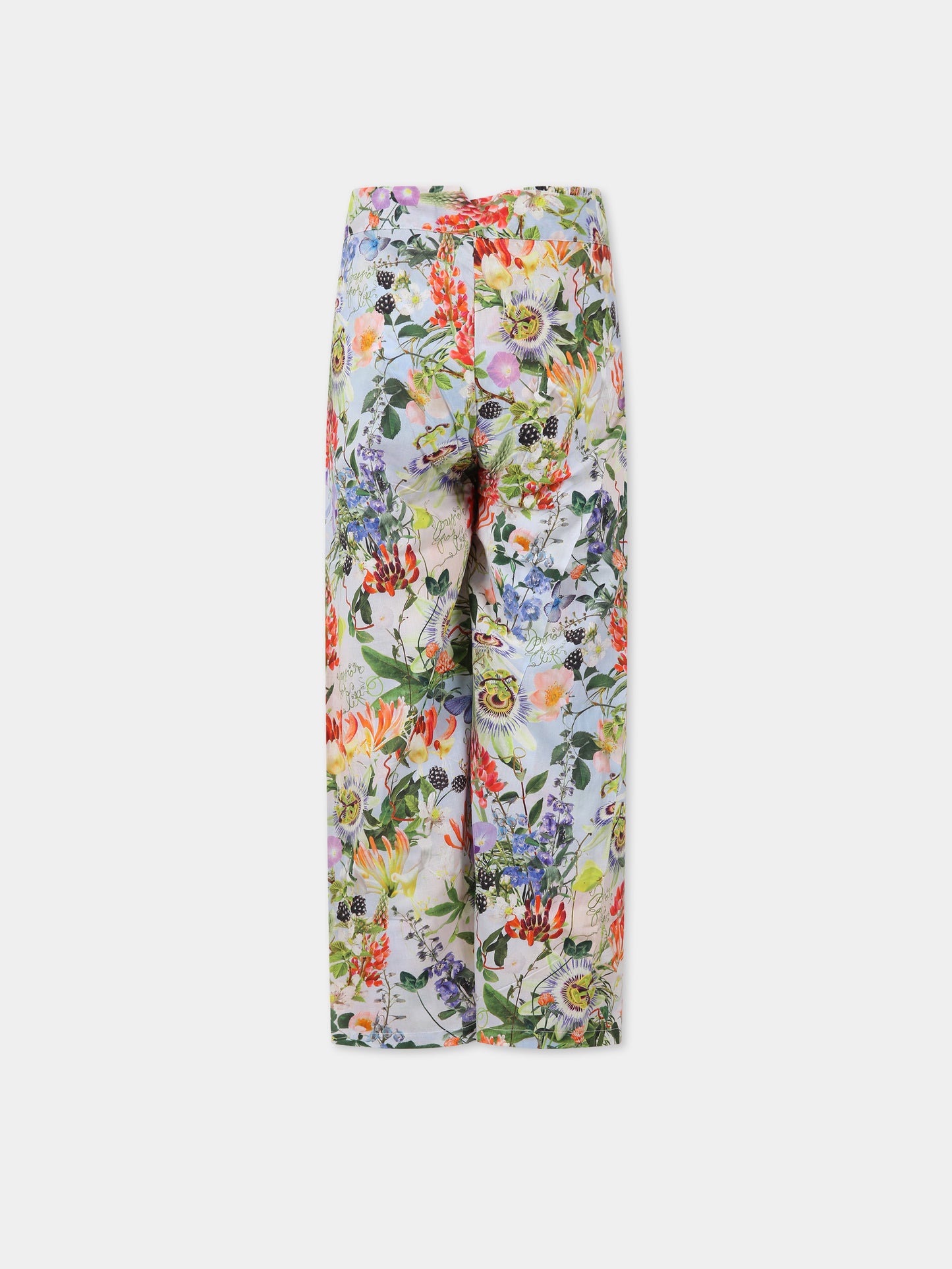 Pantaloni multicolor per bambina con stampa fiori e farfalla,Molo,2S23I101 6682