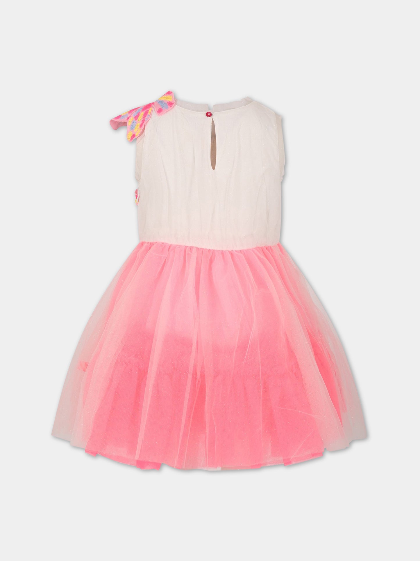 Vestito multicolor per bambina con fiori,Billieblush,U12810 47A