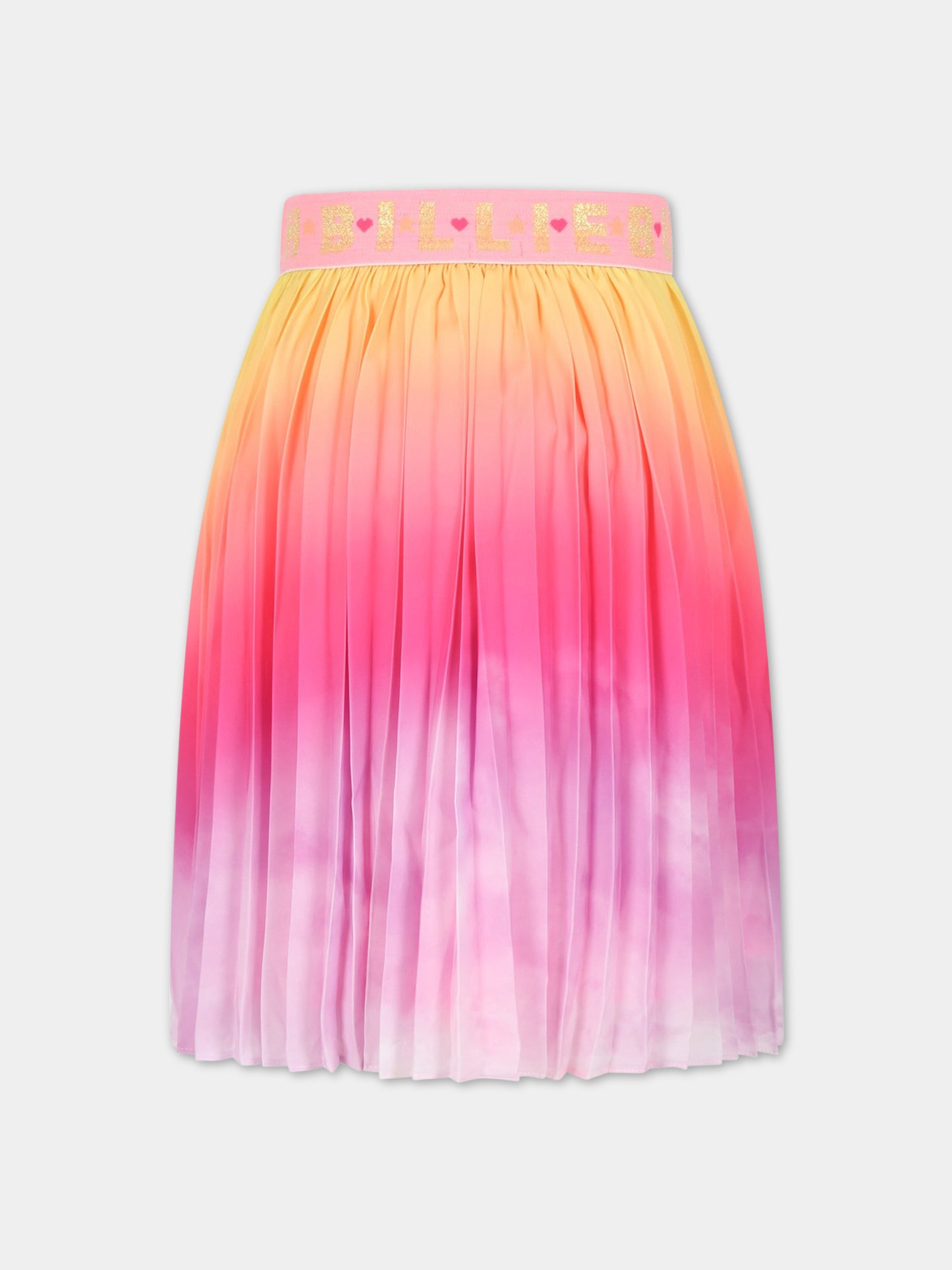 Gonna multicolor per bambina con logo,Billieblush,U13336 Z41