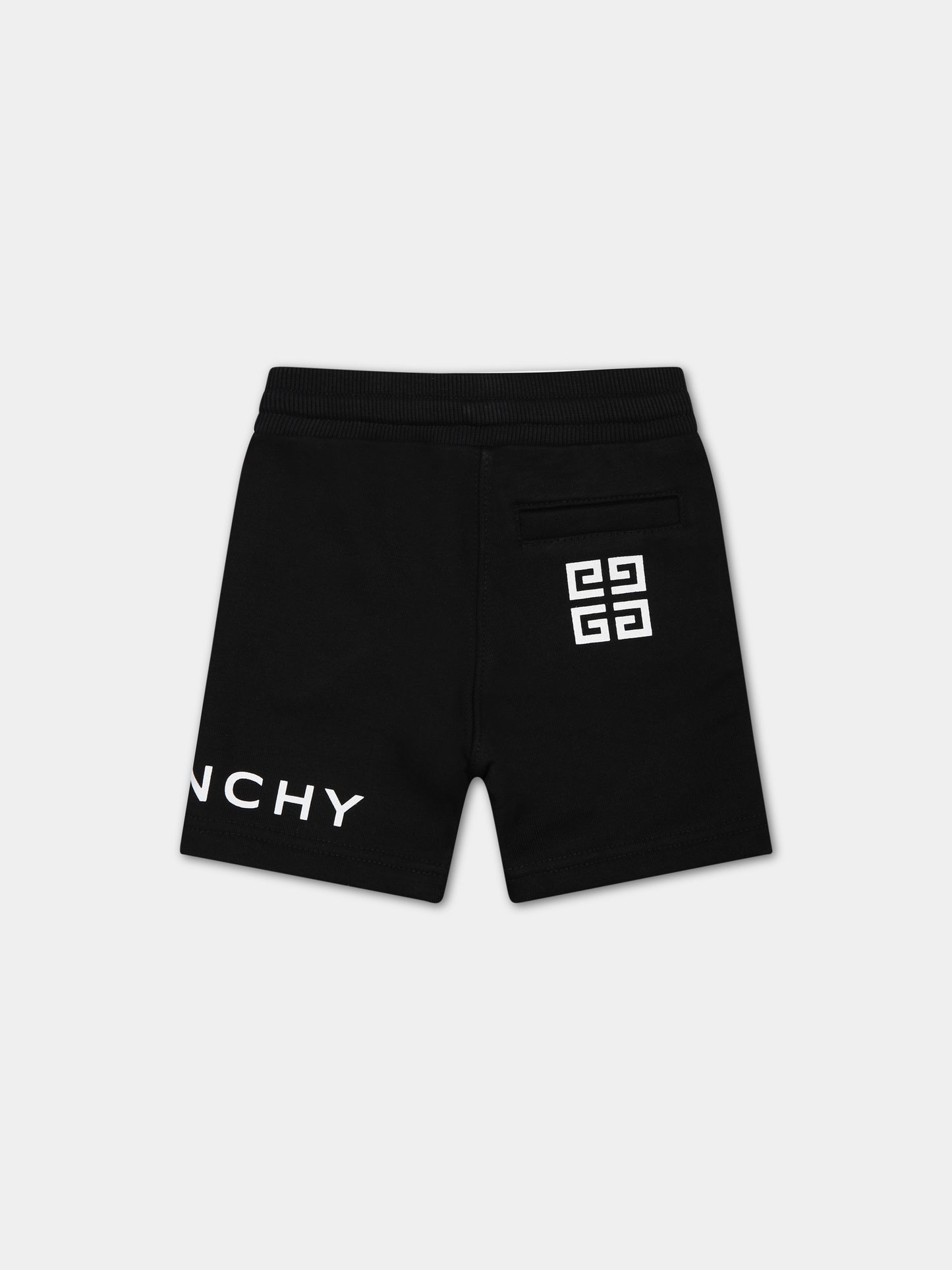 Shorts neri per neonato con logo,Givenchy Kids,H04157 09B