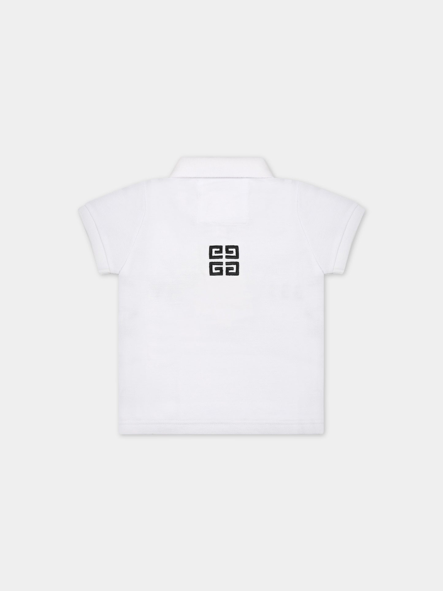 T-shirt bianca per neonato con iconico logo,Givenchy Kids,H05252 10P