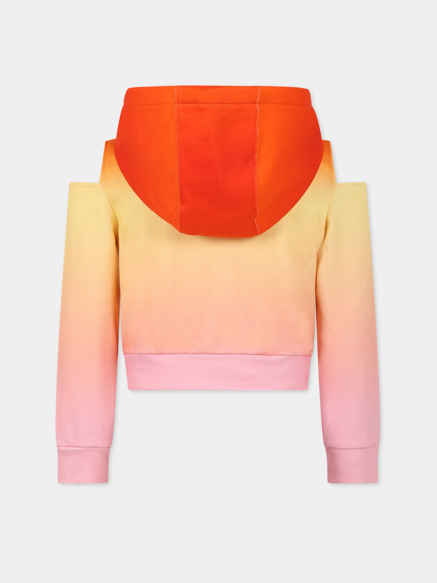 Felpa multicolor per bambina con logo e motivo 4G,Givenchy Kids,H15316 Z40