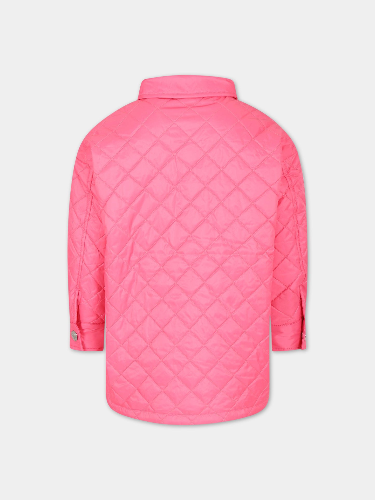 Giacca fucsia per bambina con logo,Ermanno Scervino Junior,SFGB032C NY279 3000