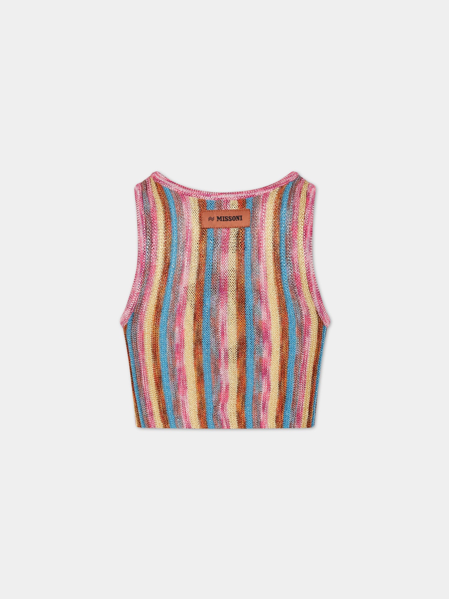 T-shirt multicolor per bambina con logo,Missoni,MS9A72 X0097 999