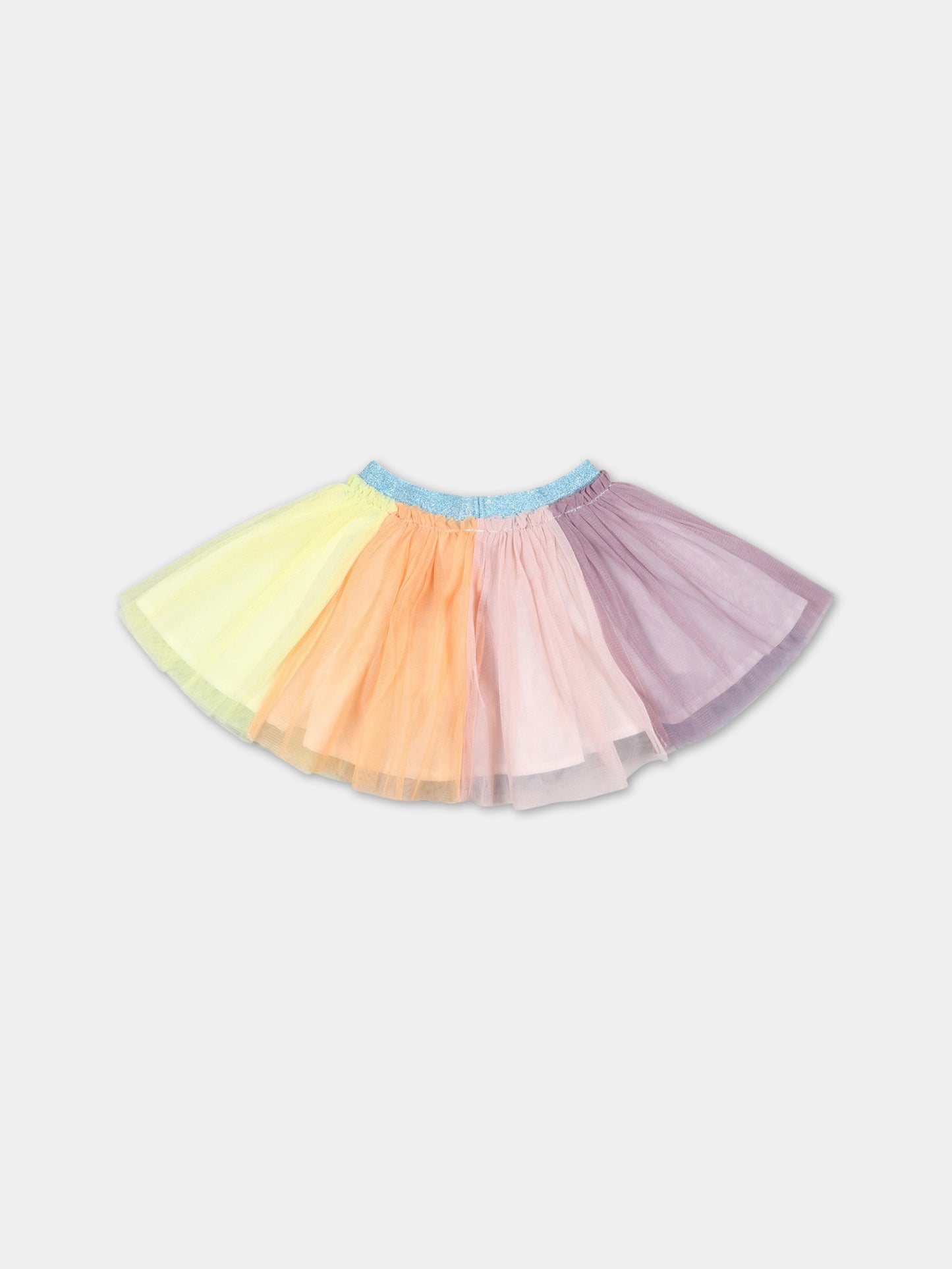 Gonna multicolor per neonata con tulle e patch logato,Stella Mccartney Kids,TS7001 Z1119 999