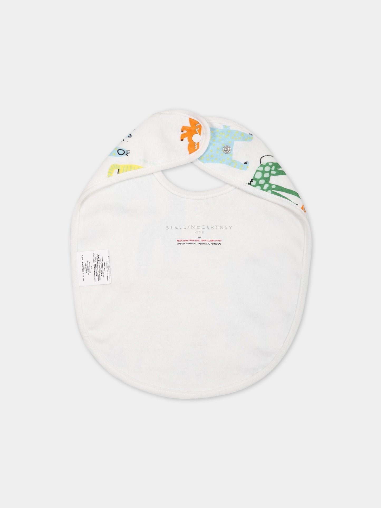Set bianco neonato con stampa animali,Stella Mccartney Kids,TSB539 Z1098 100MC
