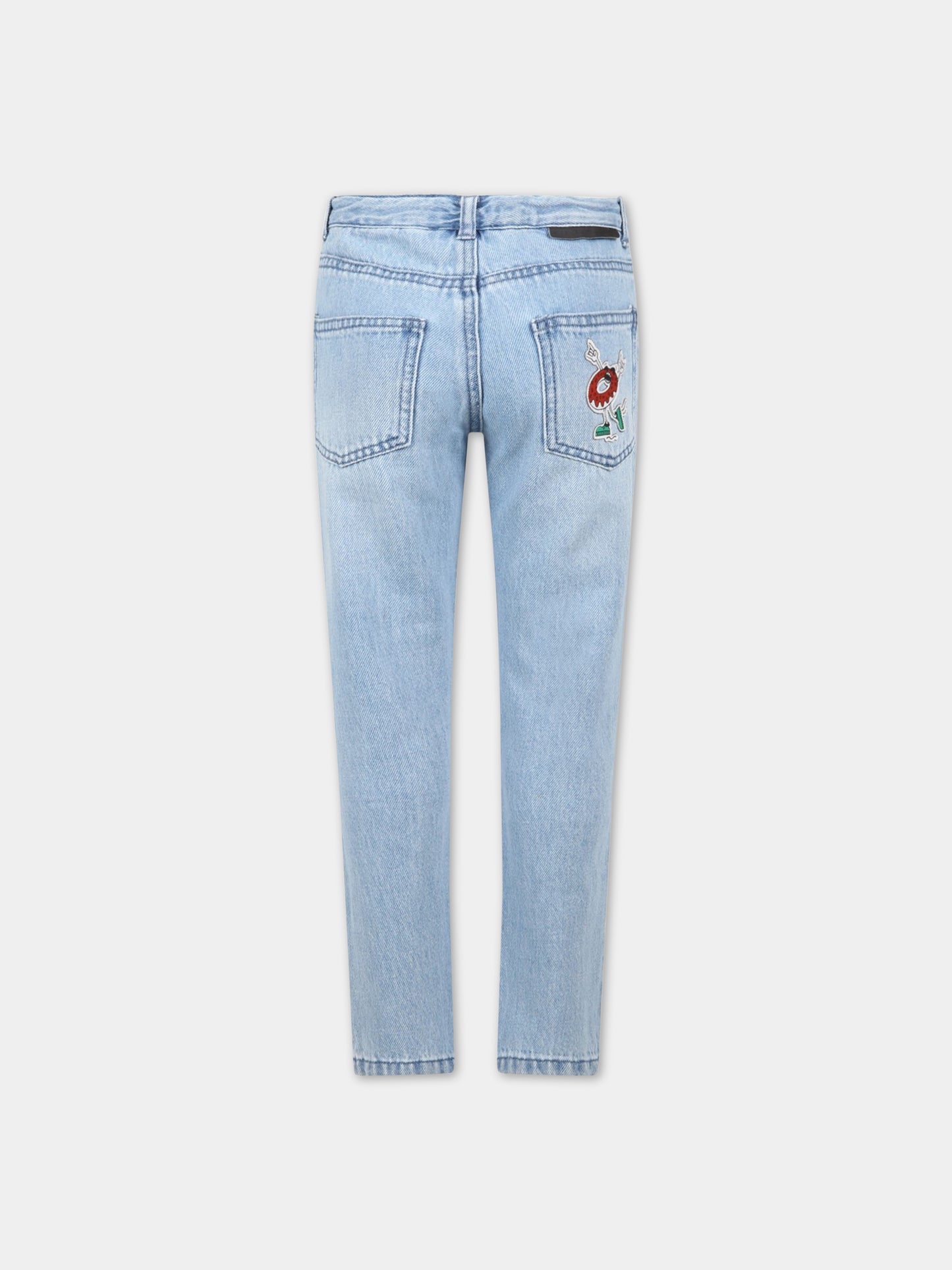 Jeans celesti per bambino con patch colorati,Stella Mccartney Kids,TS6P50 Z0746 613