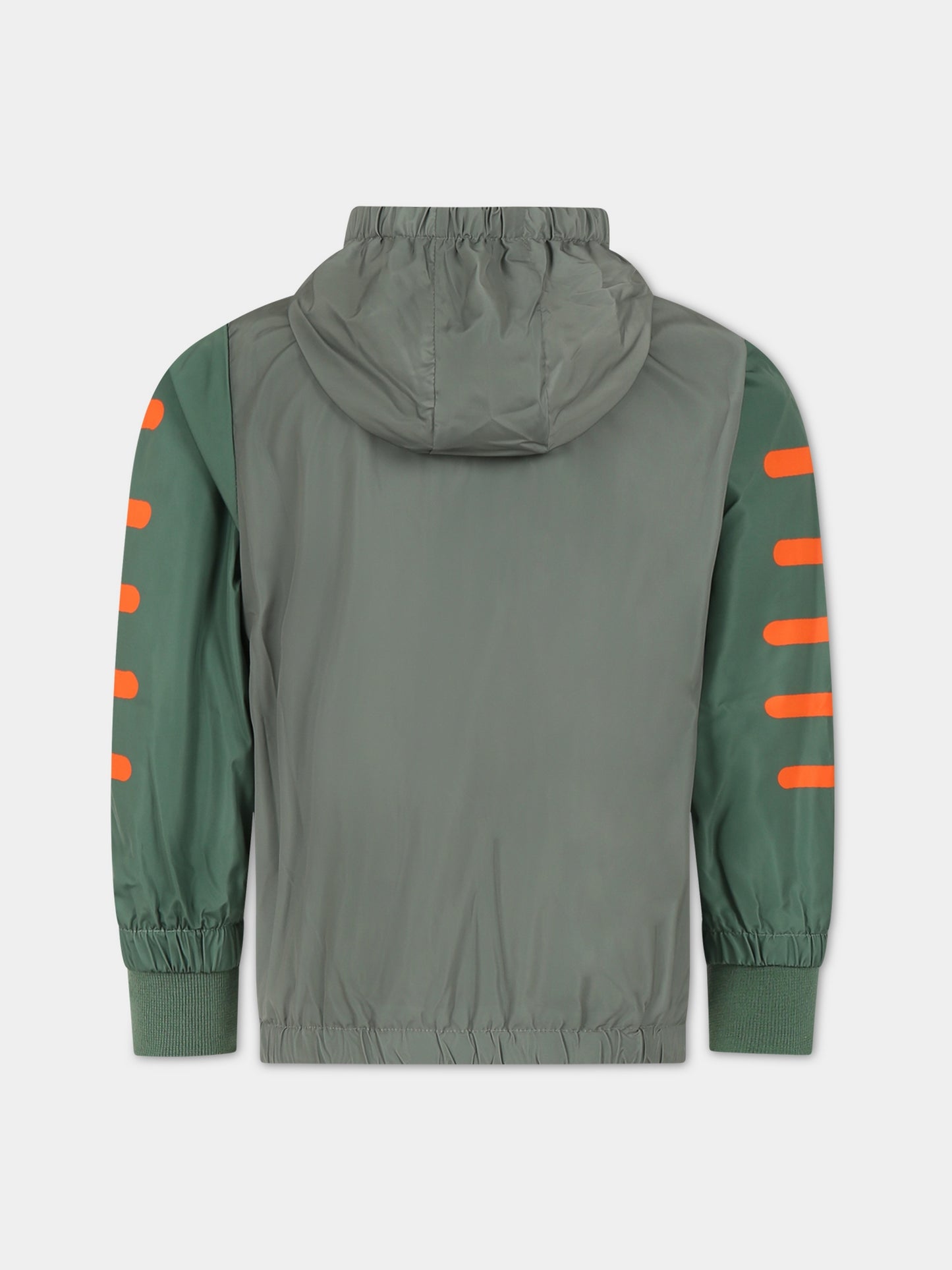 Giubbotto verde per bambino con stampa gechi,Stella Mccartney Kids,TS2Q27 Z0537 718