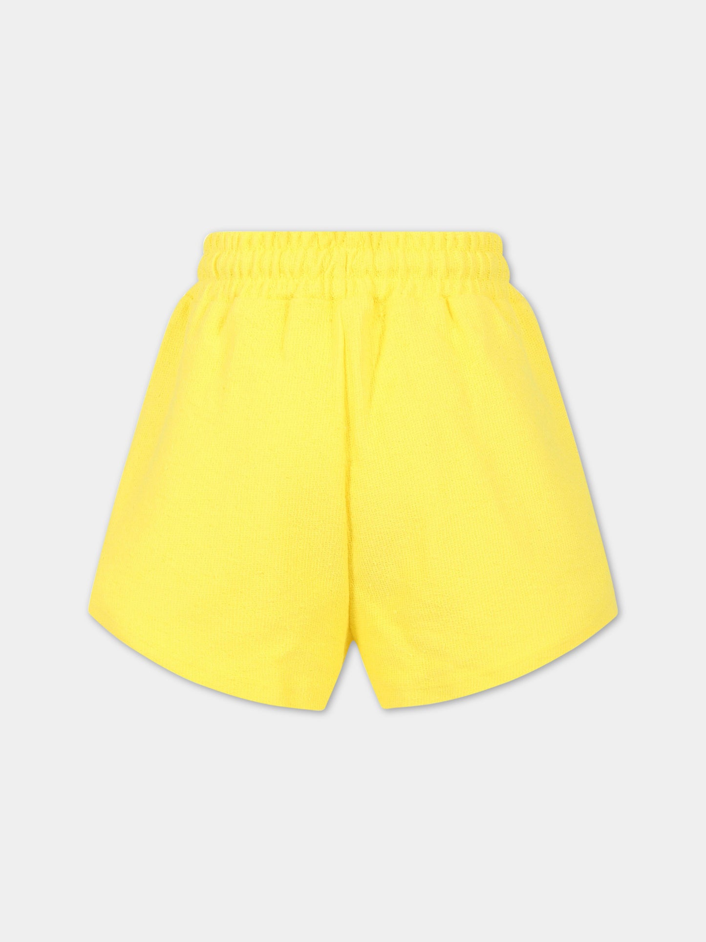 Shorts casual giallo per bambina,Msgm Kids,MS029338 020