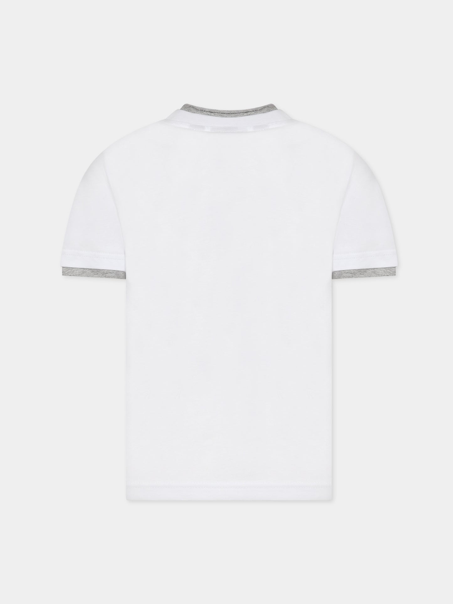 T-shirt bianco per bambino con logo,North Sails,795037 000 0101