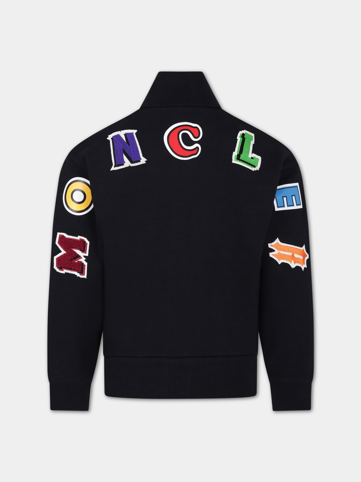 Felpa blu per bambino con logo,Moncler Kids,954 8G00019 809AG 778