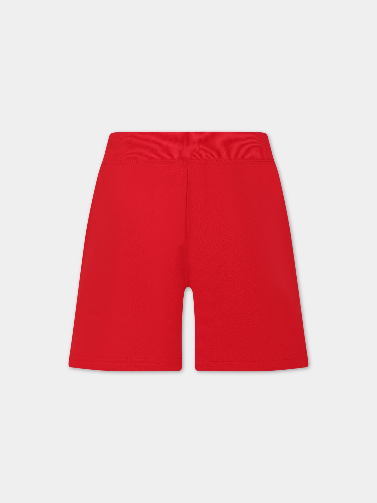 Shorts casual rosso per bambino con logo,Dsquared2,DQ1601 D0A2F DQ405