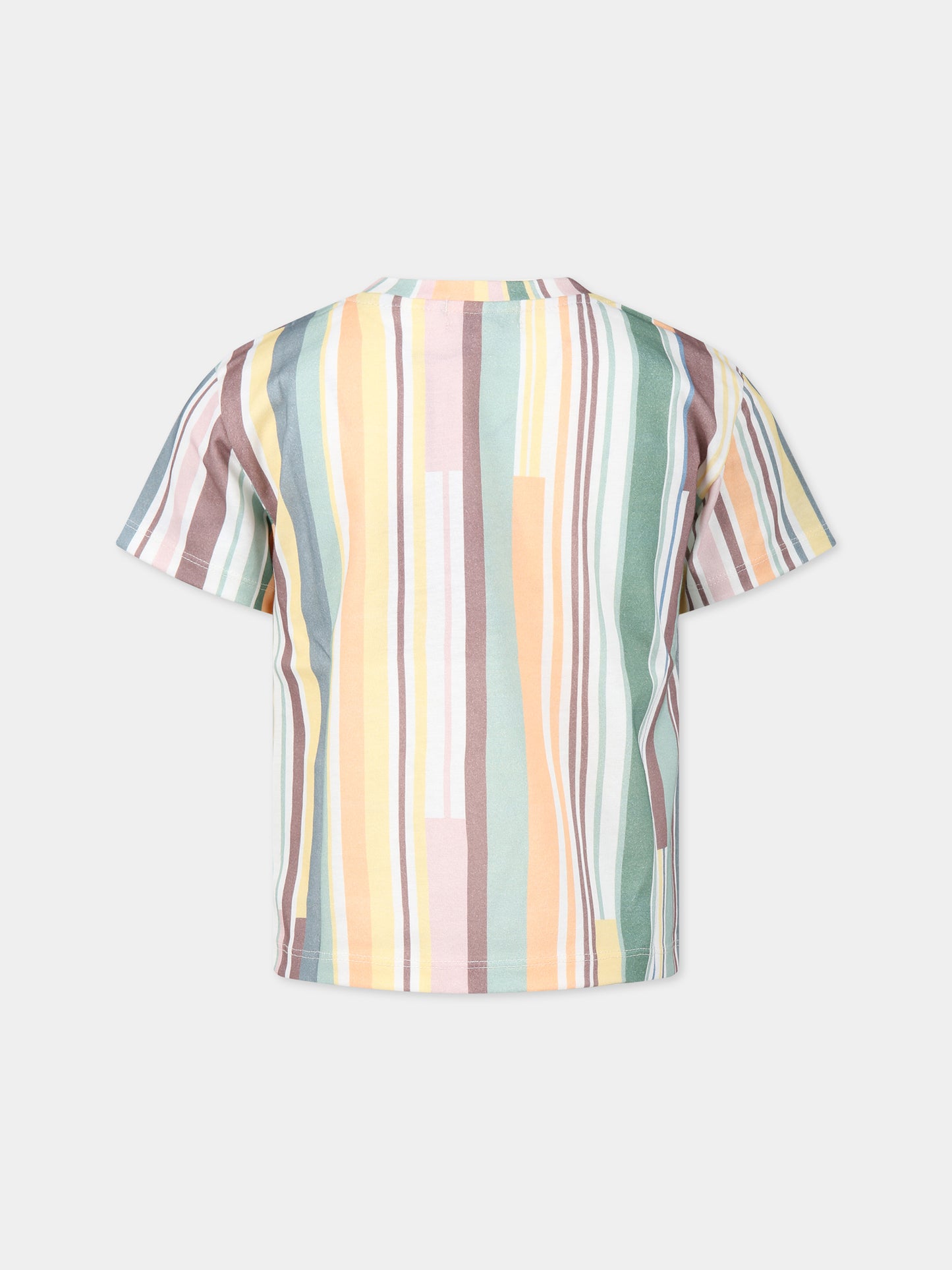 T-shirt multicolor per bambina con logo,Coco Au Lait,14COCO1056