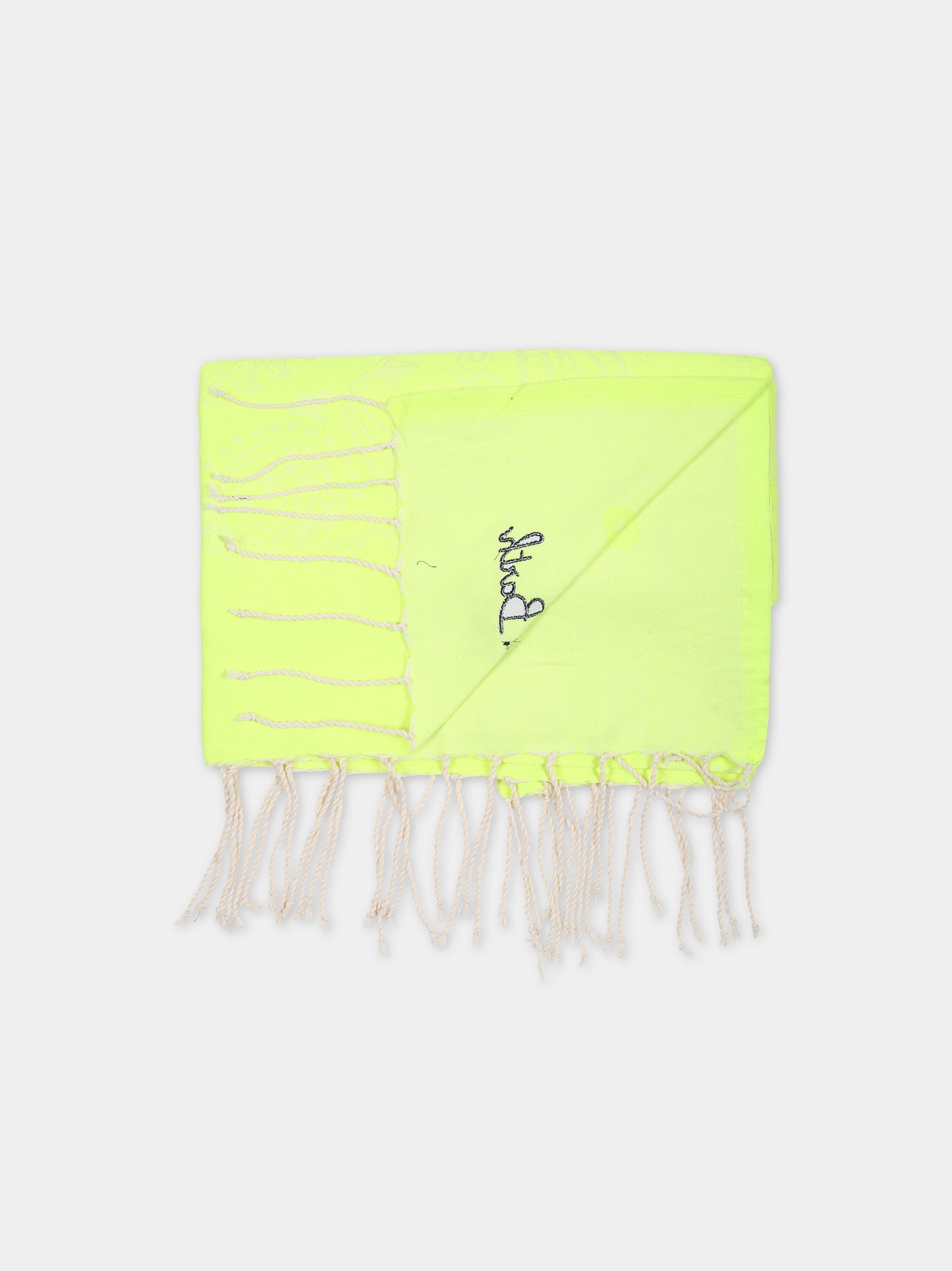 Telo mare giallo per bambini con logo,Mc2 Saint Barth,FOUTAS J N BANDANNA 94