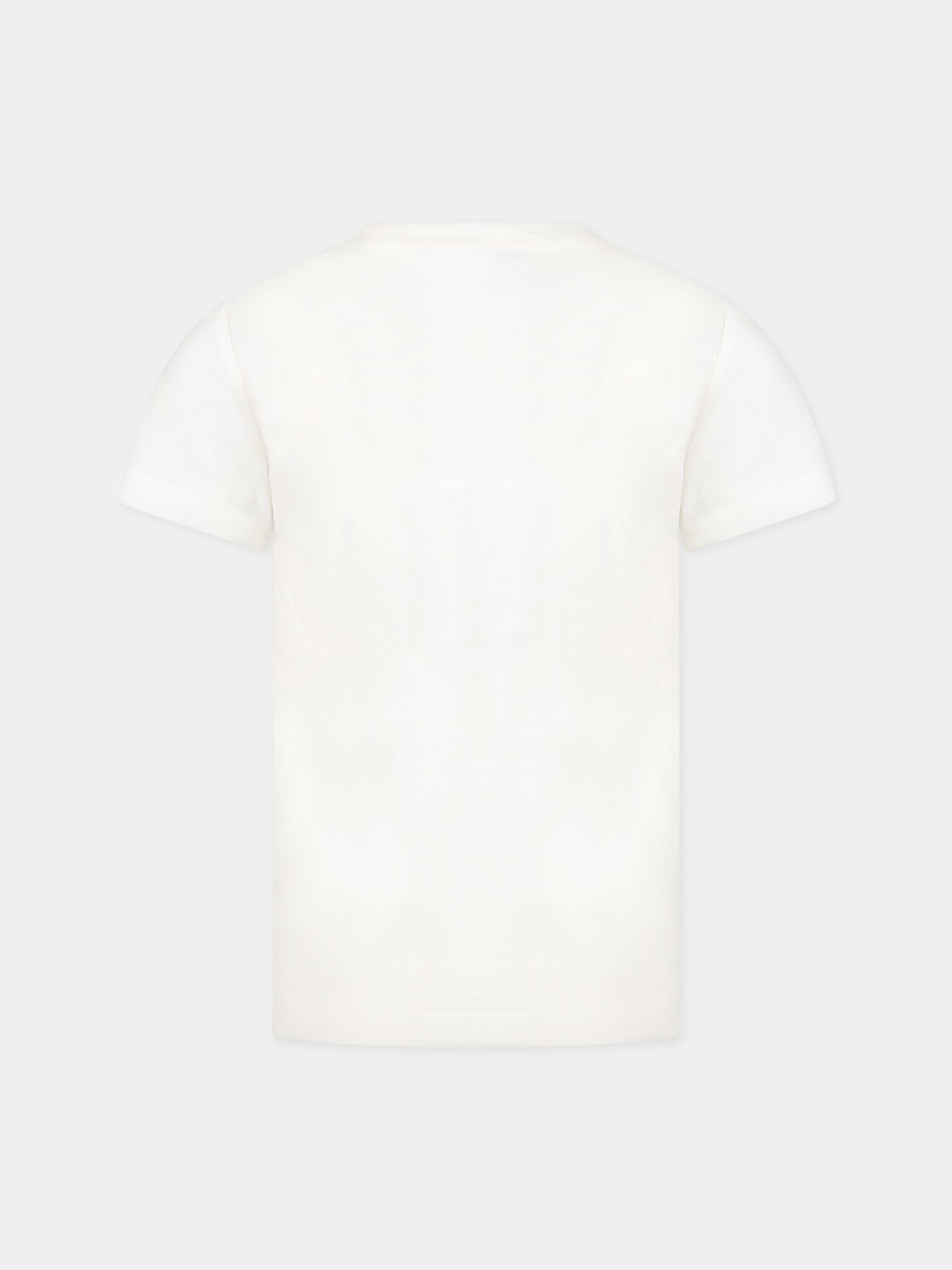 T-shirt bianca per bambina con logo,Versace,1000239 1A07290 6W920 AY0034