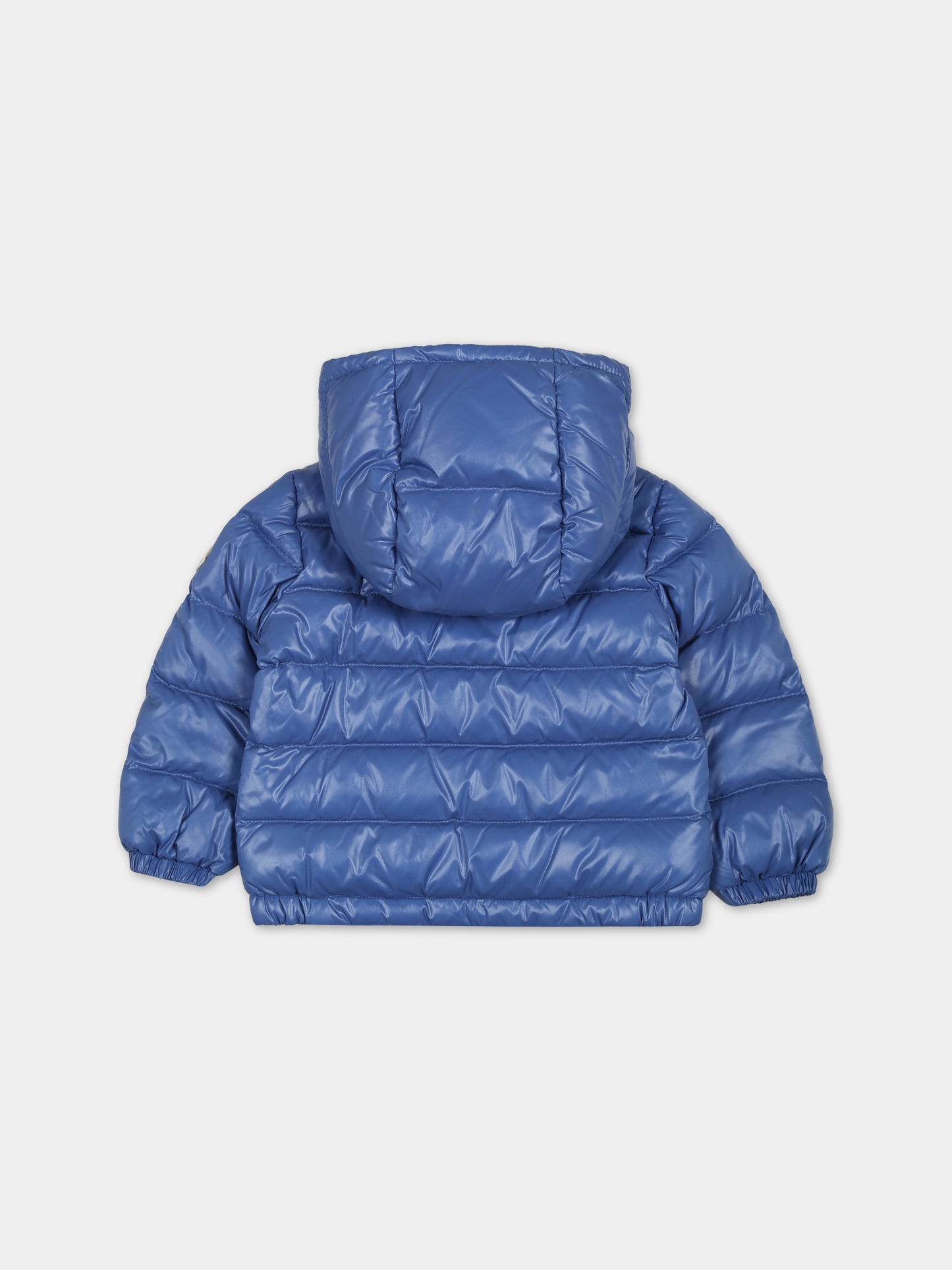 Piumino azzurro New Aubert per neonato con logo,Moncler Kids,951 1A00039 68950 70H