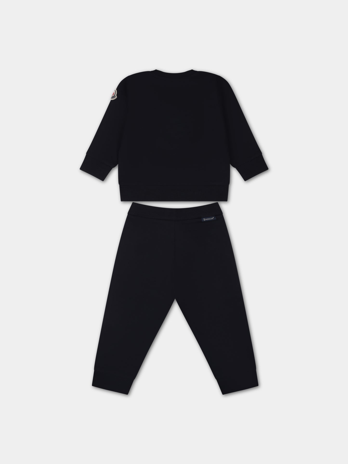 Completo blu per neonato con logo,Moncler Kids,951 8M00023 80996 778