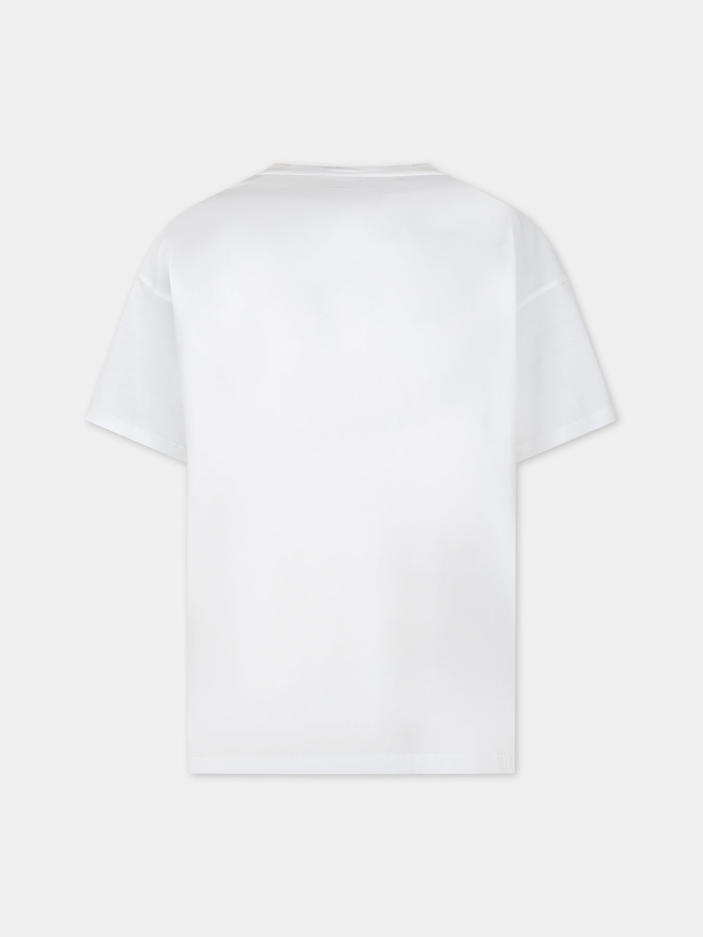 T-shirt bianca per bambini con logo,Mm6 Maison Margiela,M60408 MM009 MM6T65U M6100