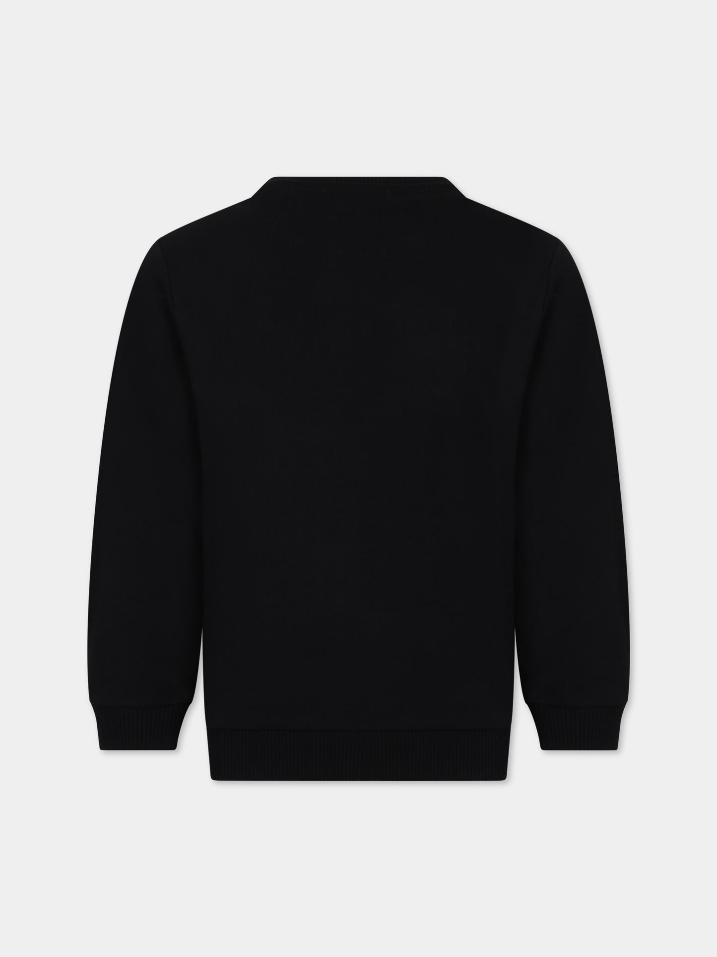 Felpa nera per bambini con logo,Balmain Kids,BT4Q80 Z0114 930BC