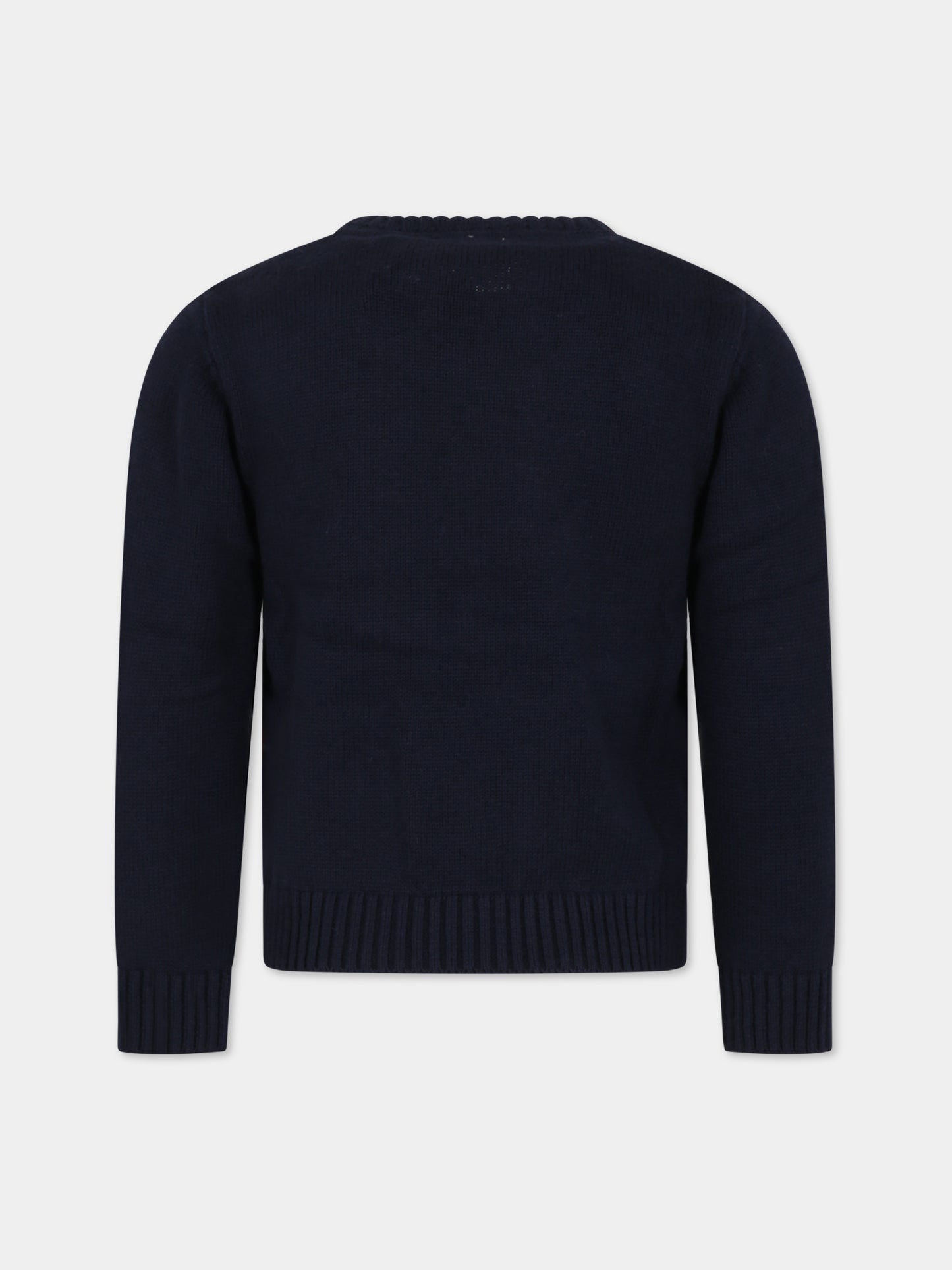 Maglione blu per bambino con logo iconico,Timberland,T25U50 857