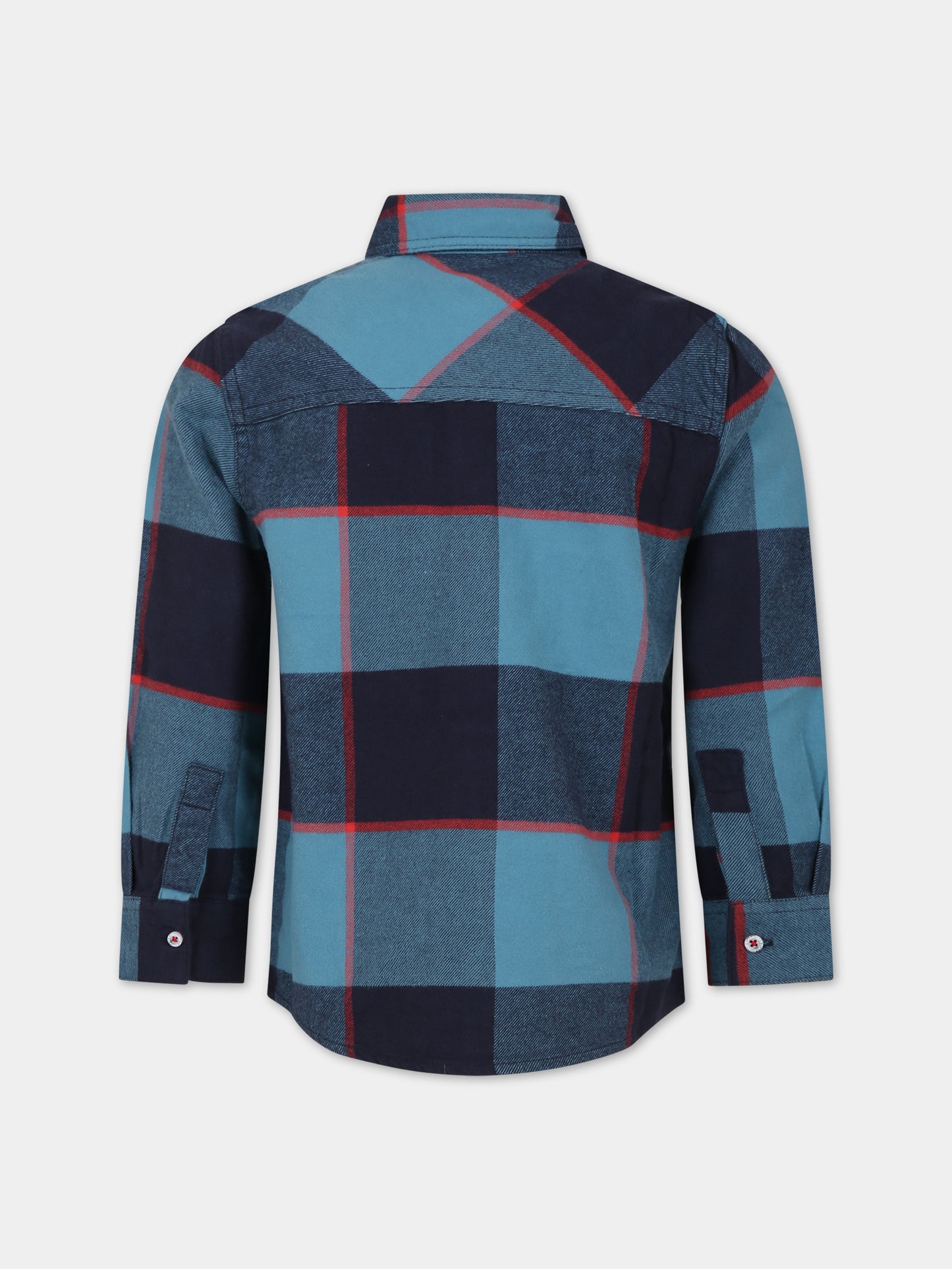 Camicia blu per bambino con logo,Timberland,T25U45 857