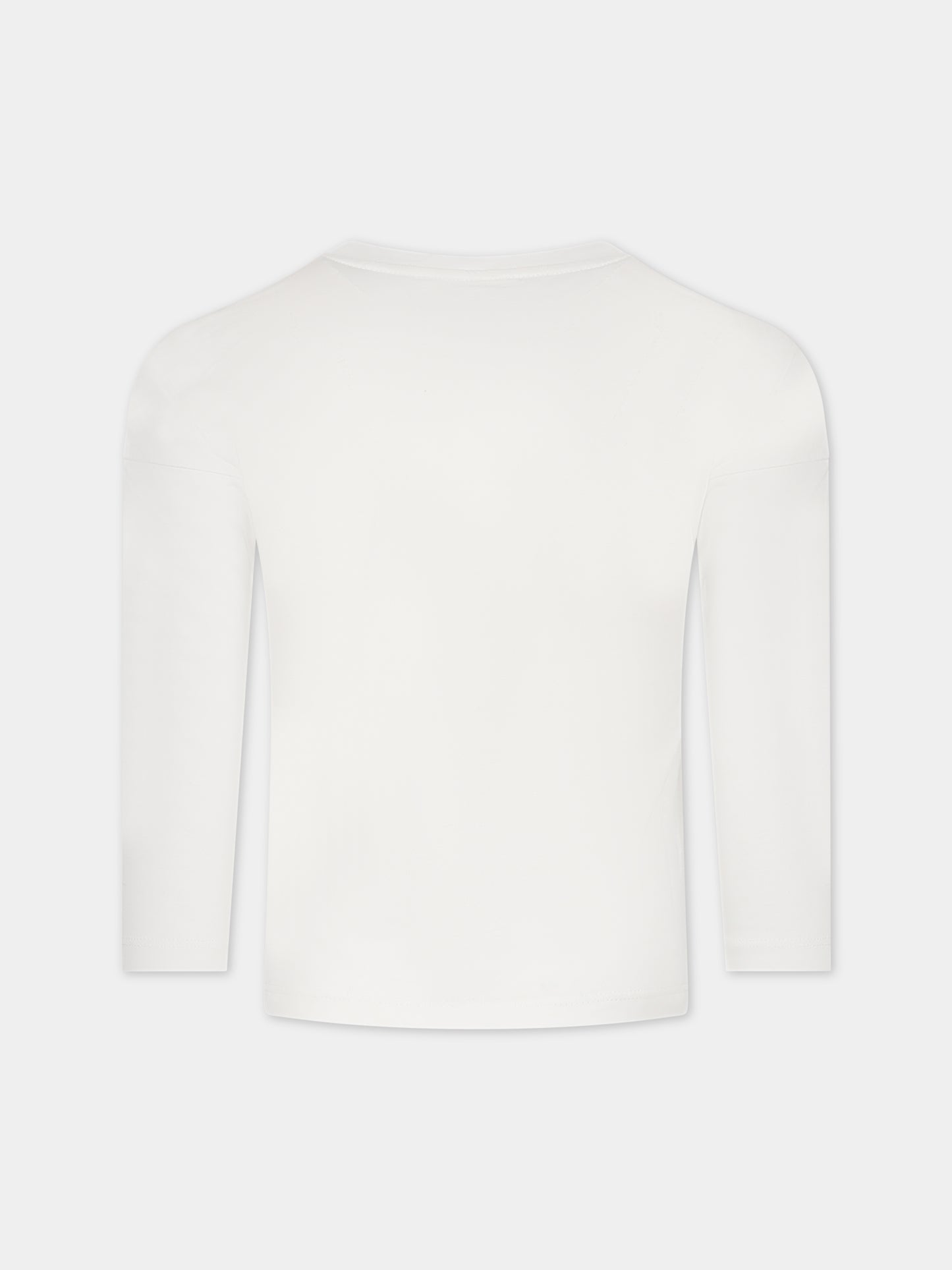 T-shirt bianca per bambina con logo,Chloé Kids,C15E30 117