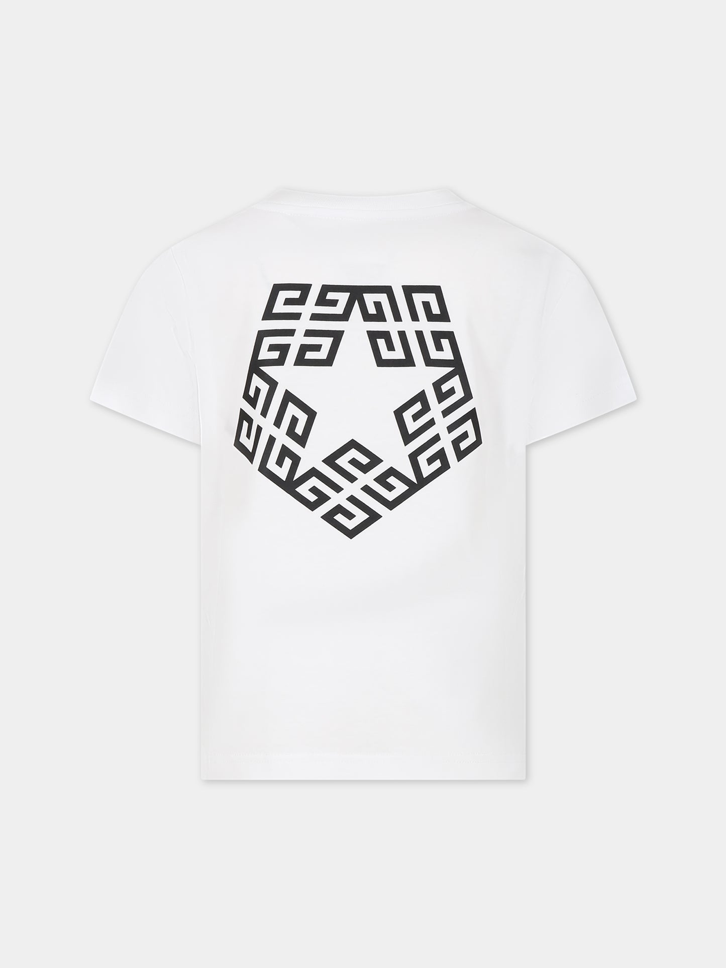 T-shirt bianca per bambini con logo e scritta,Givenchy Kids,H25447 10P