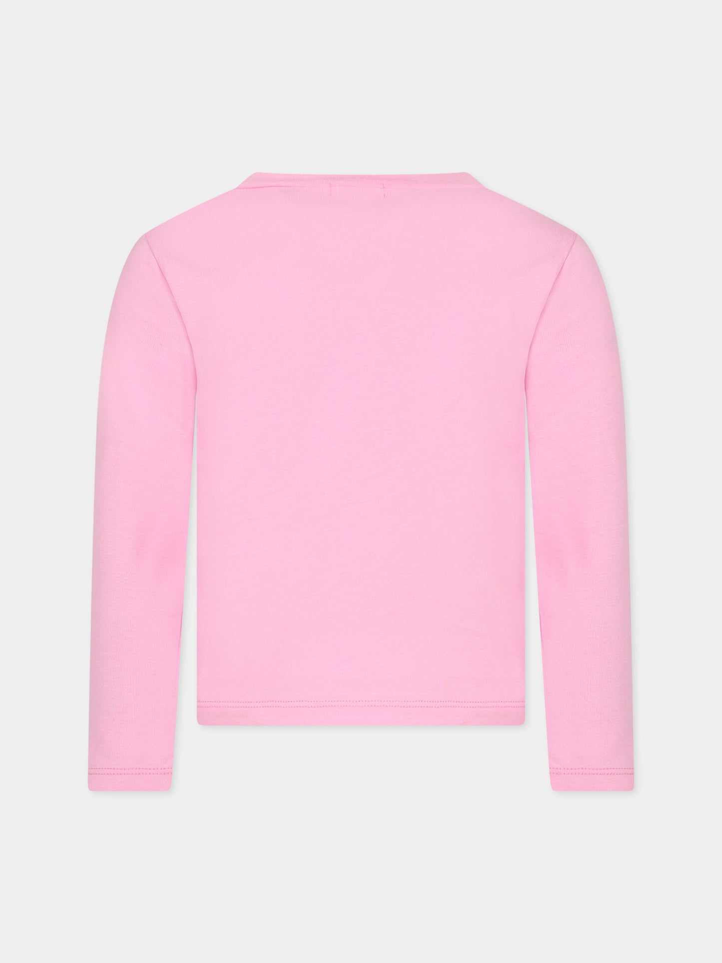 T-shirt rosa per bambina con lama,Billieblush,U15C02 47C