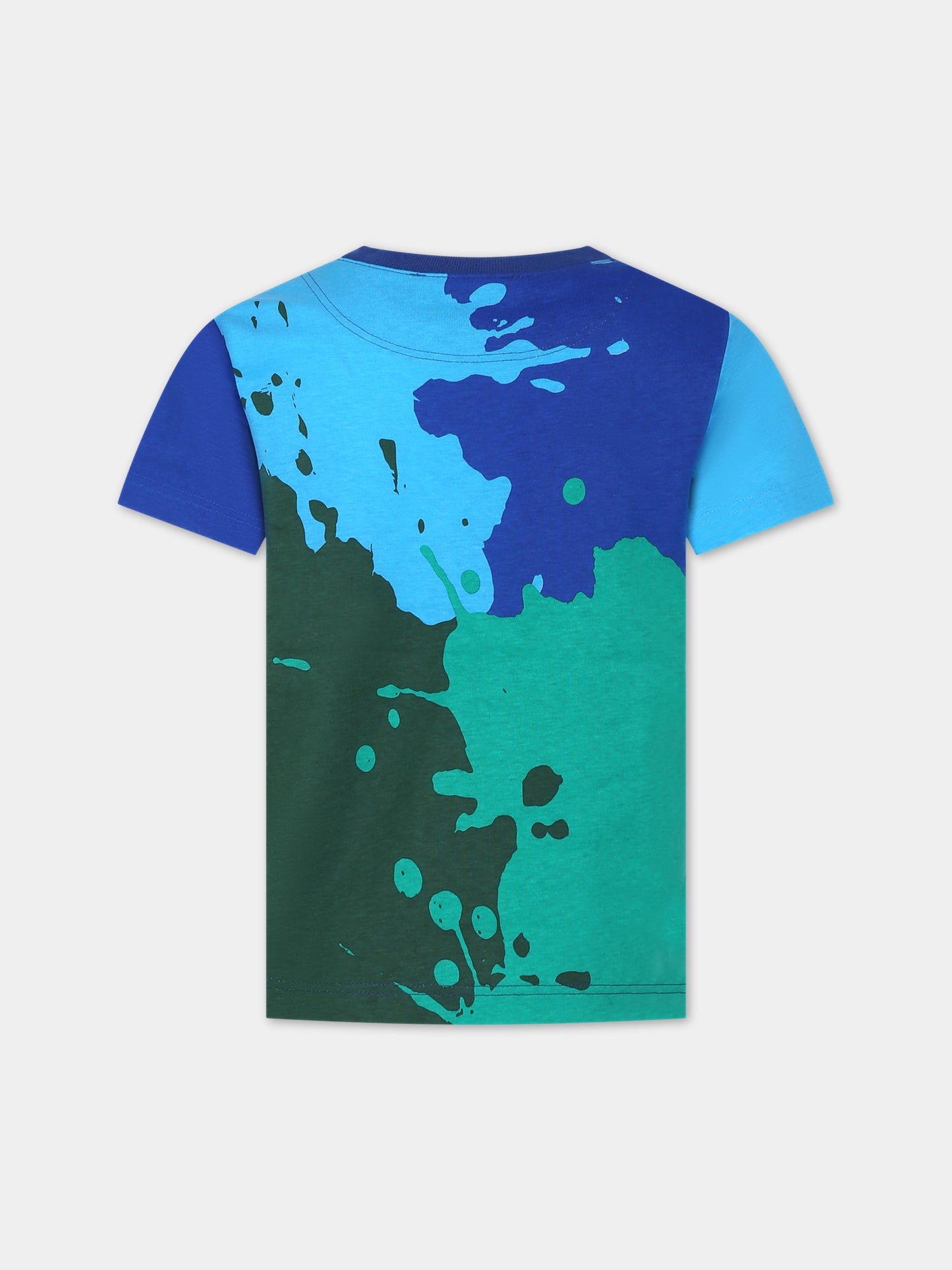 T-shirt multicolor per bambino con logo,Little Marc Jacobs,W25608 V76