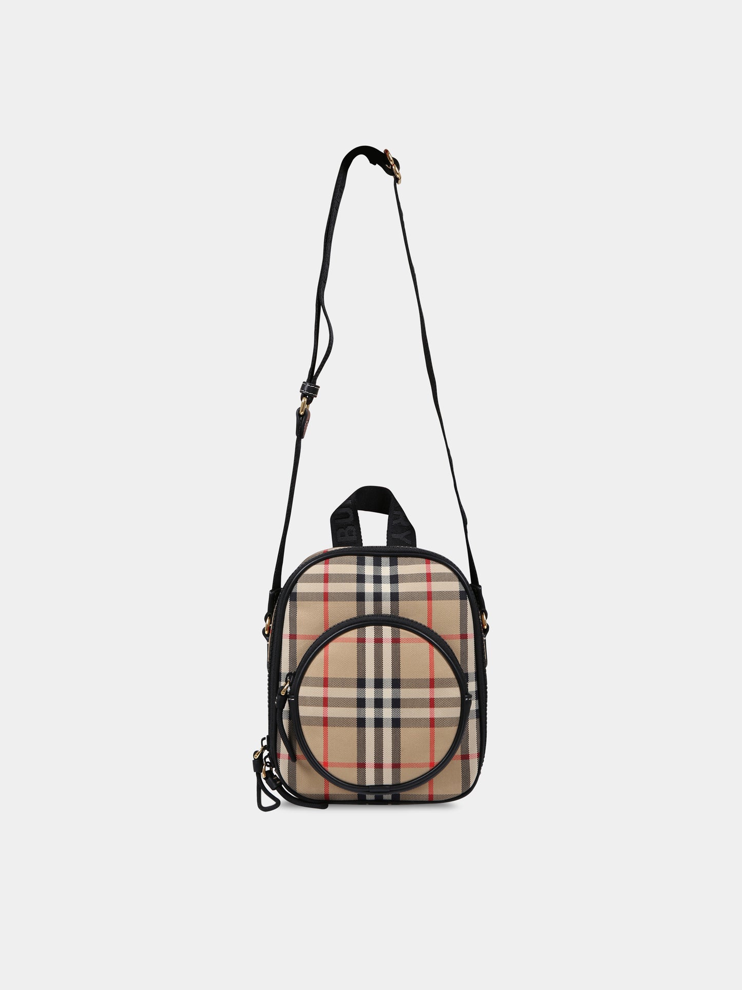 Borsa beige per bambina con iconico check vintage,Burberry Kids,8069258