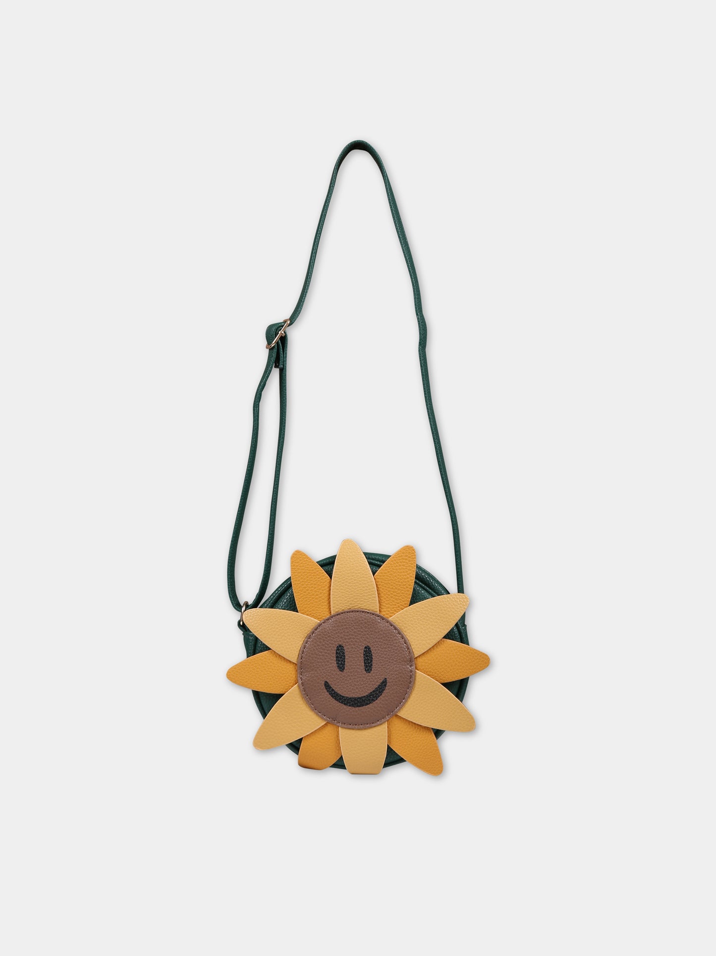 Borsa verde per bambina con fiore,Molo,7W23V105 8793