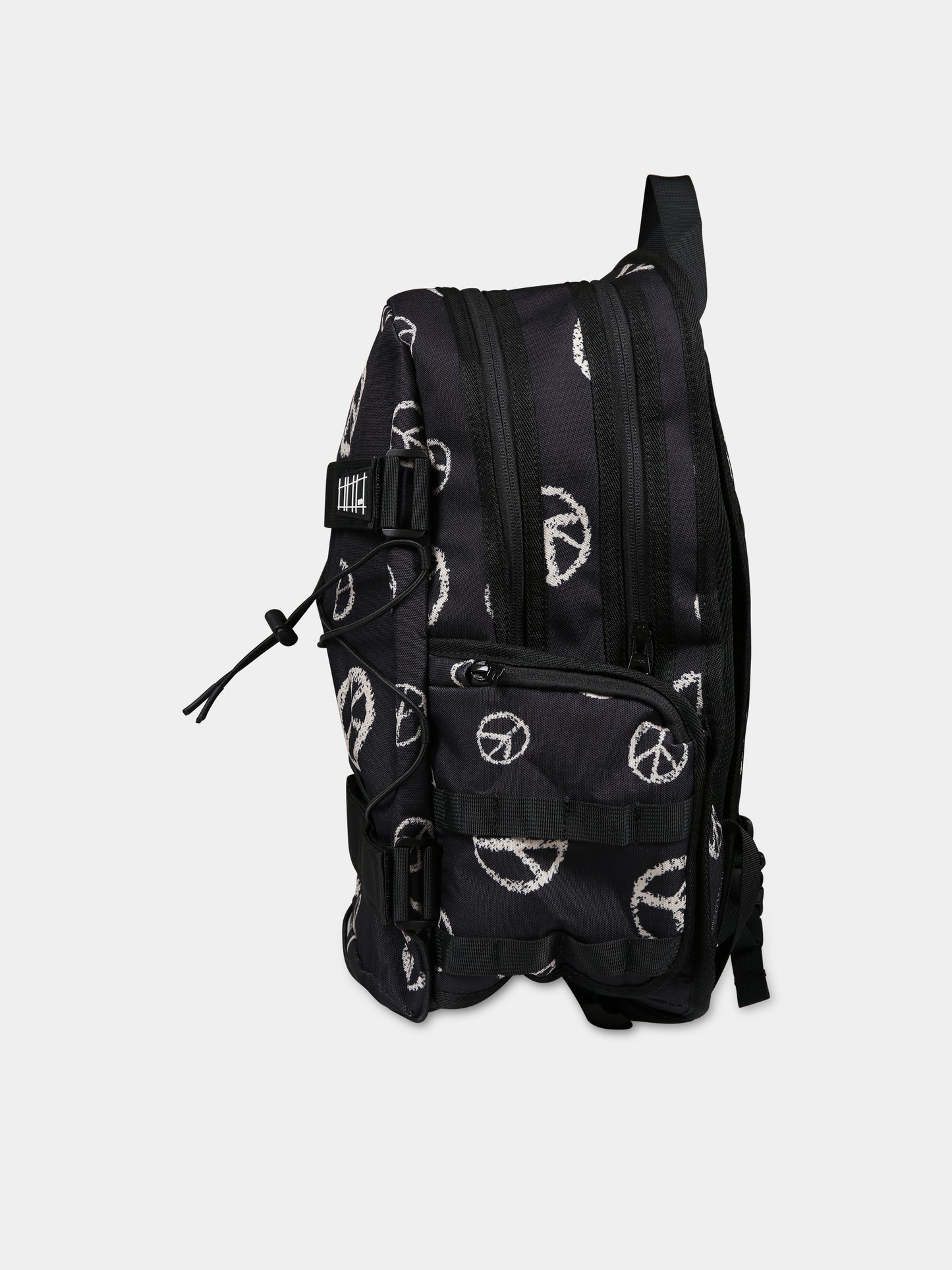 Zaino nero per bambini con simbolo dellla pace,Molo,7W23V205 6972
