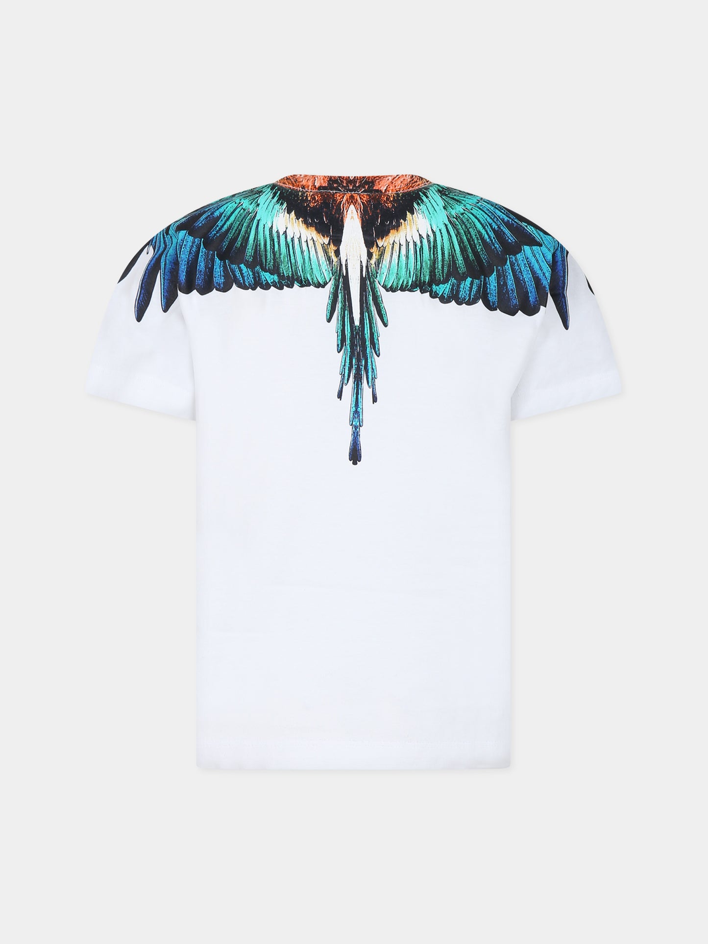 T-shirt bianca per bambino con ali,Marcelo Burlon Kids,CBAA001F23JER0010140