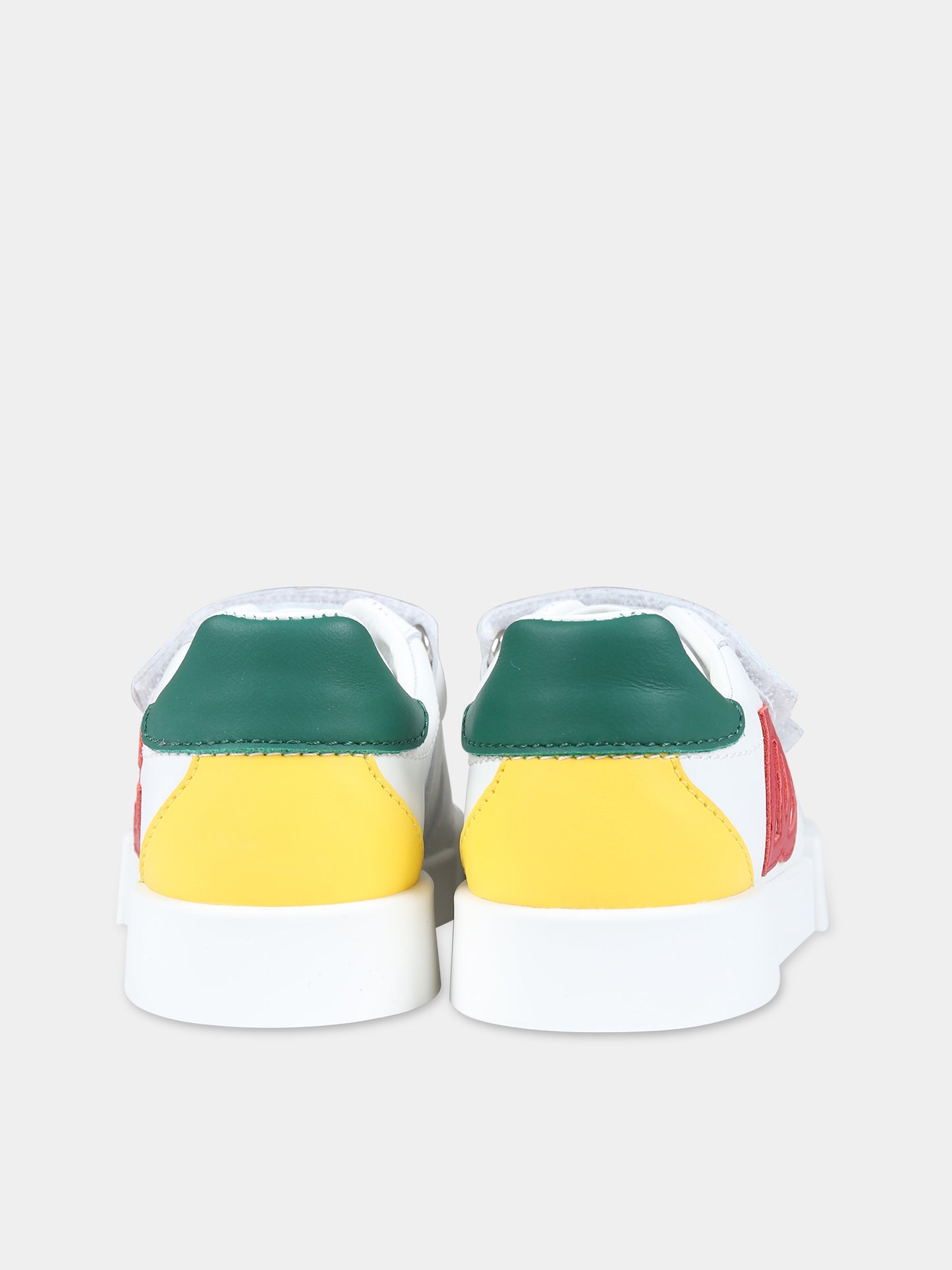Sneakers bianche per bambini con logo,Dolce & Gabbana Kids,DN0194 AN384 8N530