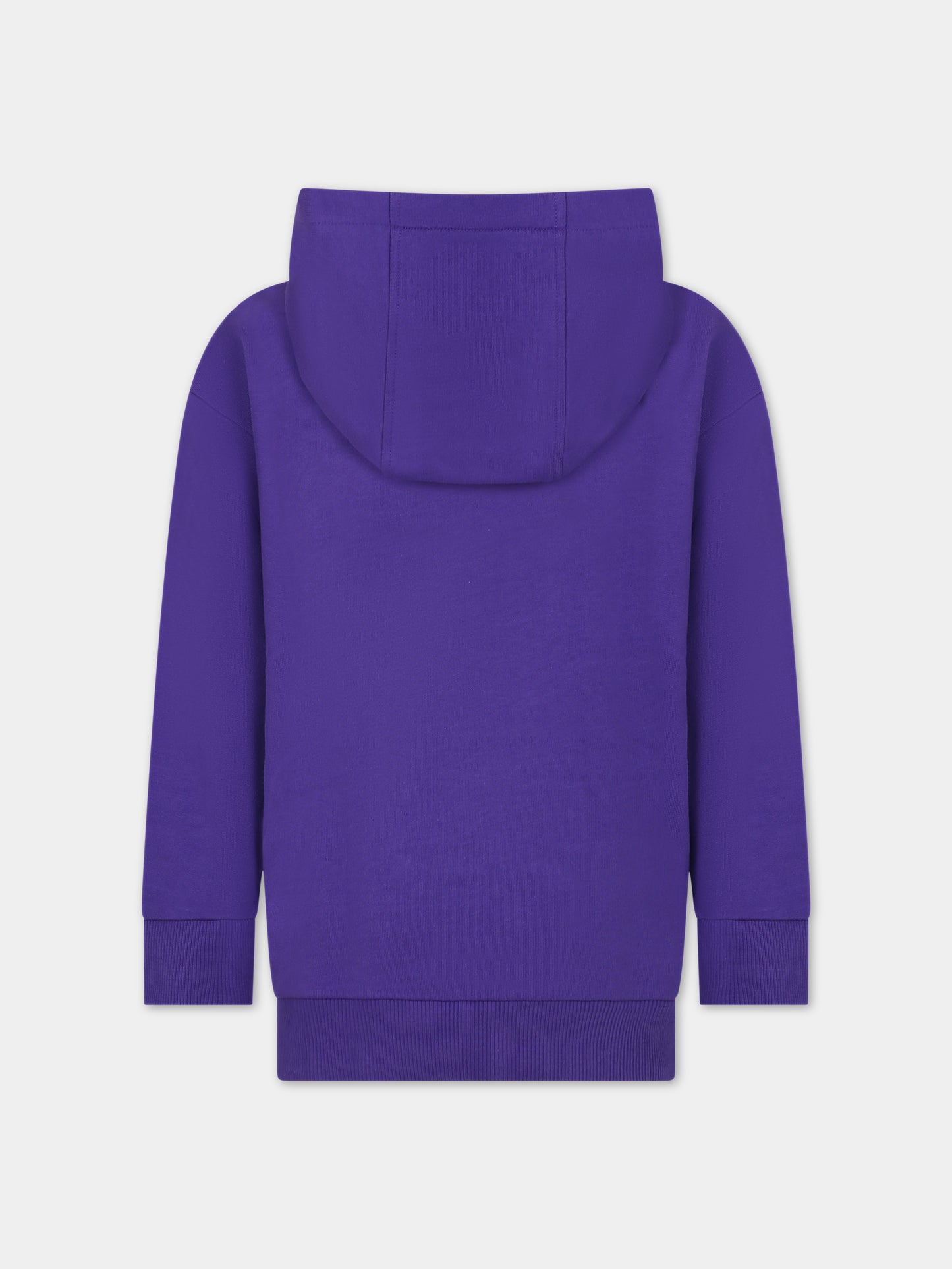 Felpa viola per bambina con logo,Versace,1007359 1A08373 2LA20