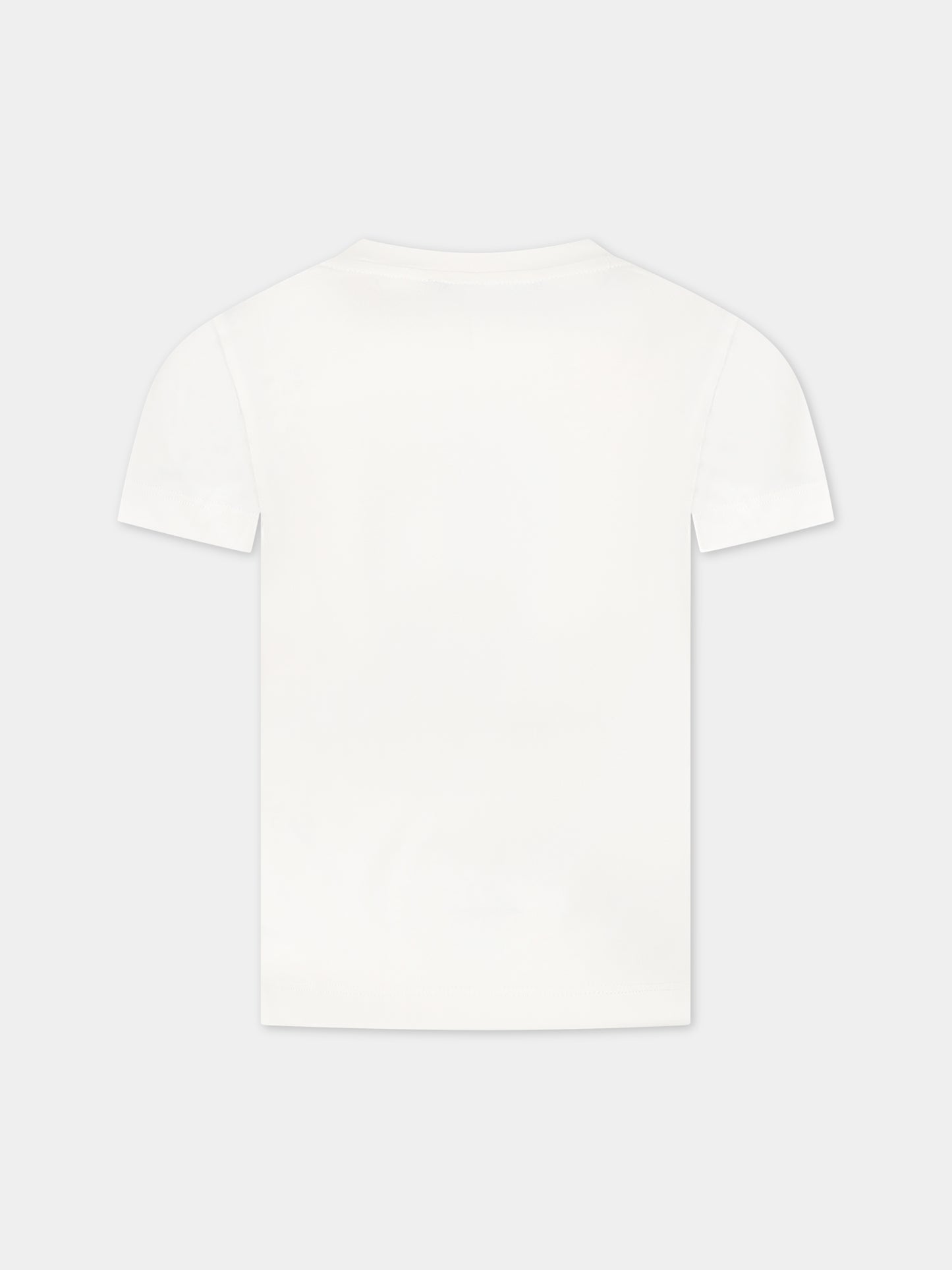 T-shirt bianca per bambina con Medusa e logo,Versace,1000052 1A07216 2W070