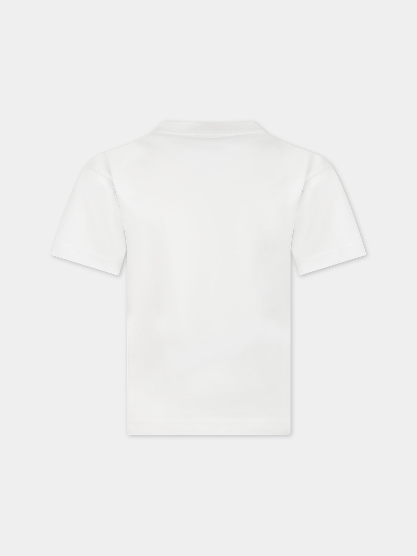 T-shirt bianca per bambini con logo,Balenciaga,681864 TOVO9 9081