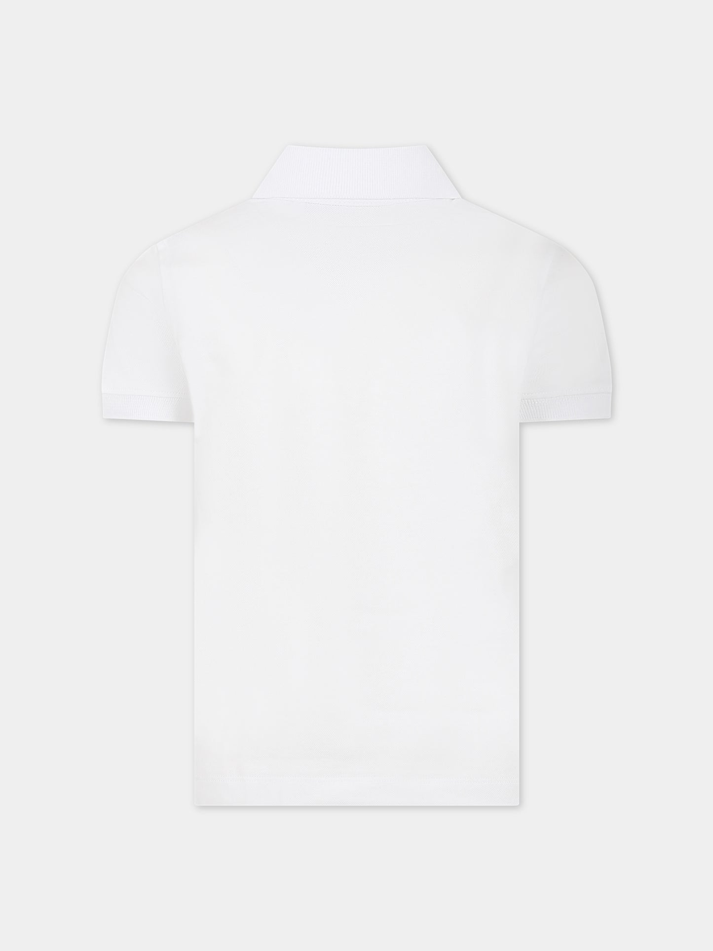 Polo bianca per bambino con logo,Philipp Plein Junior,2UM00C LFA01 10101