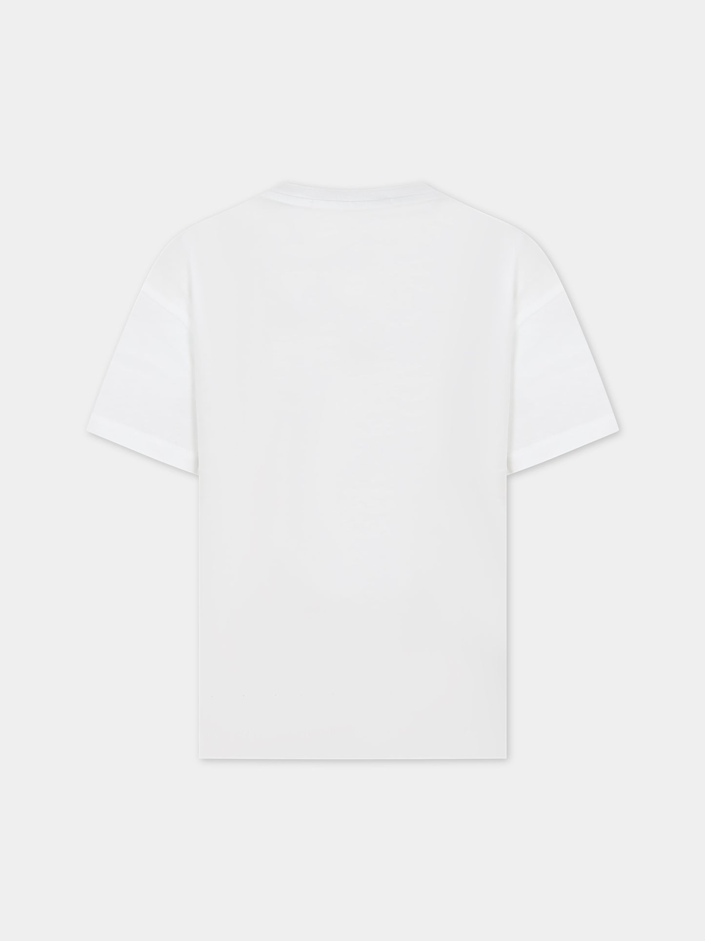 T-shirt bianca per bambini con logo,Msgm Kids,MS029315 001