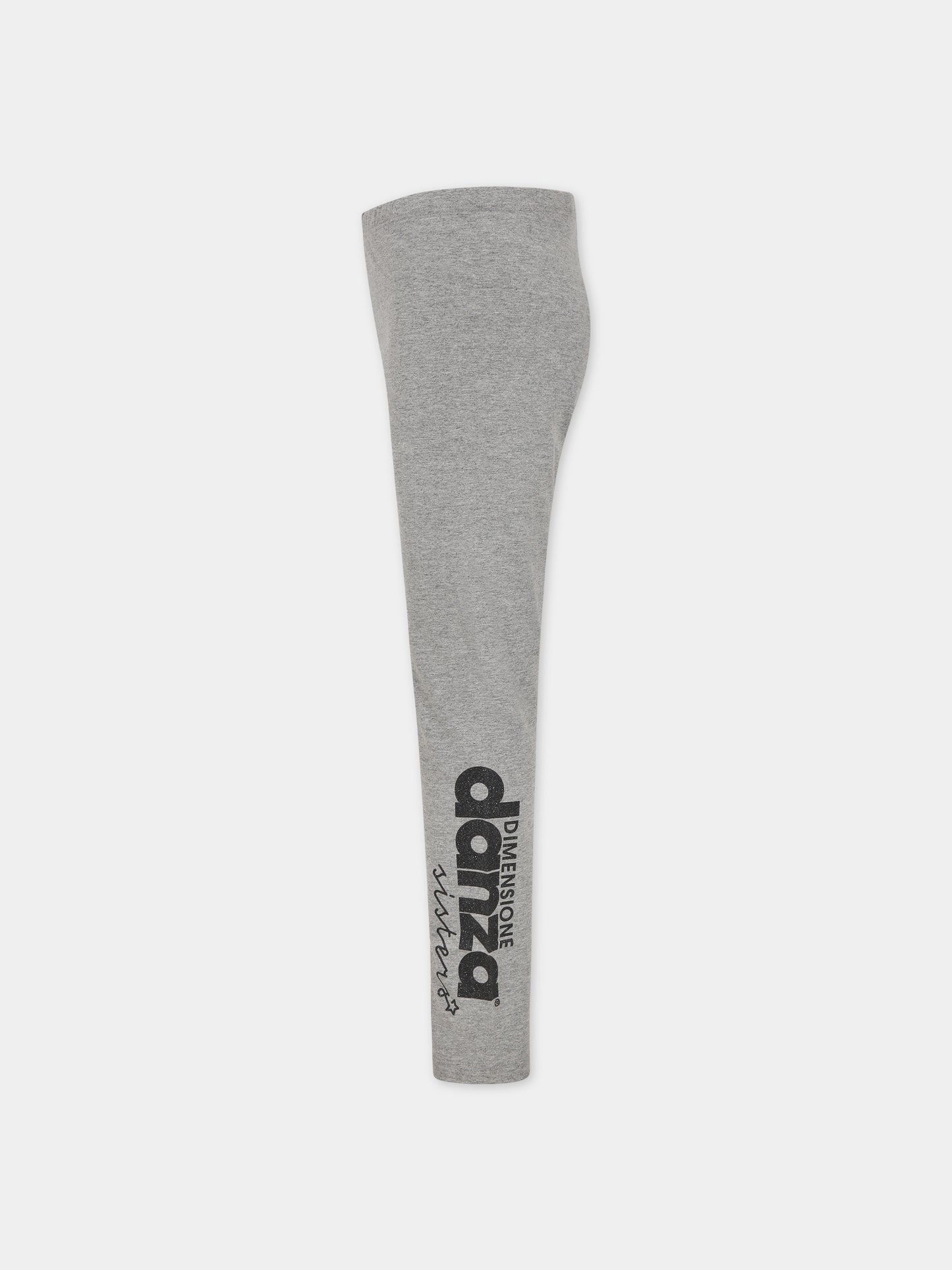 Leggings grigi per bambina con logo,Dimensione Danza,031950MG 101