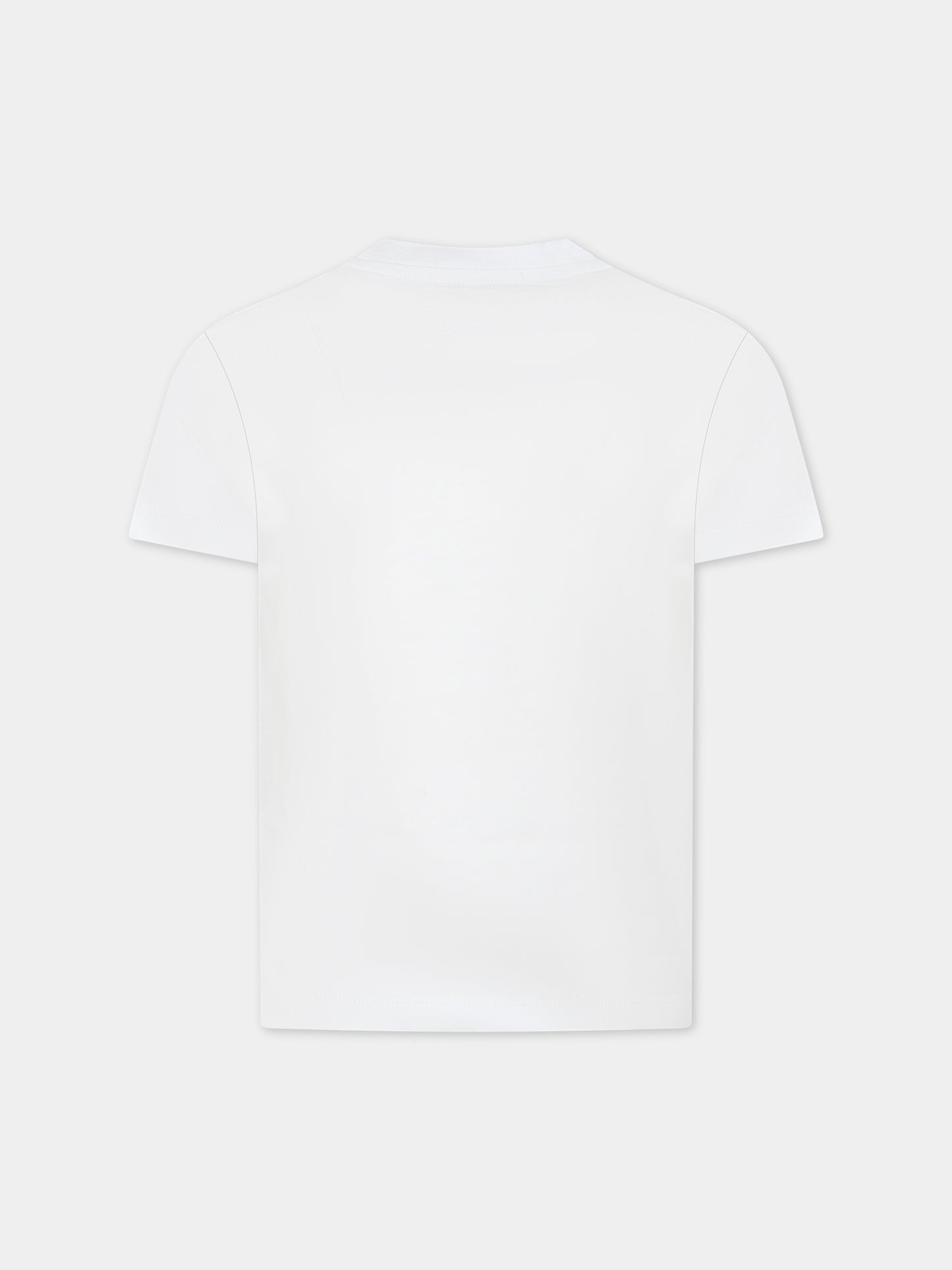 T-shirt bianca per bambino con logo,Dondup Kids,DMTS101C JF65B006 JF65