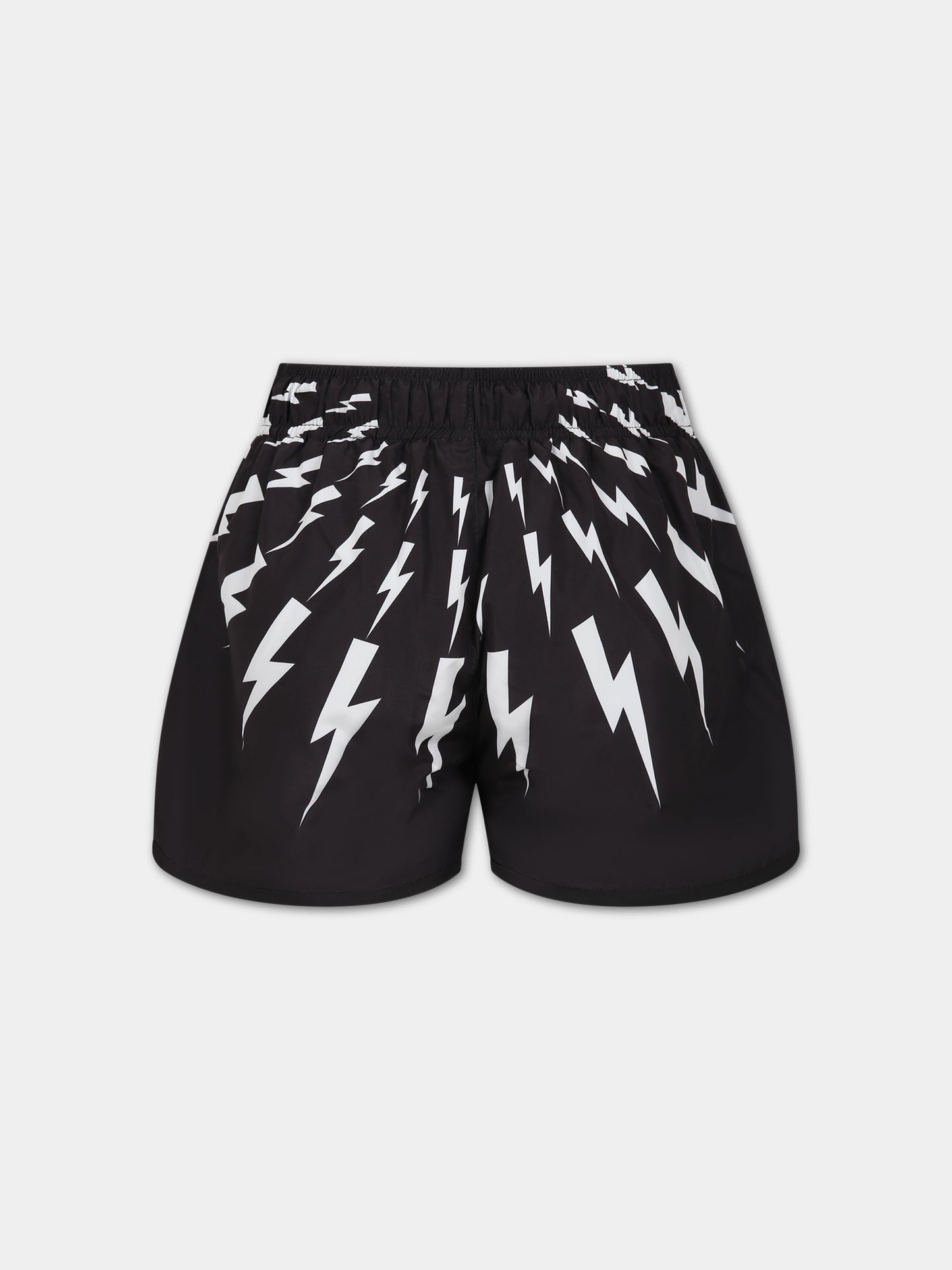 Boxer mare nero per bambino con iconiche saette,Neil Barrett Kids,033626 110/09