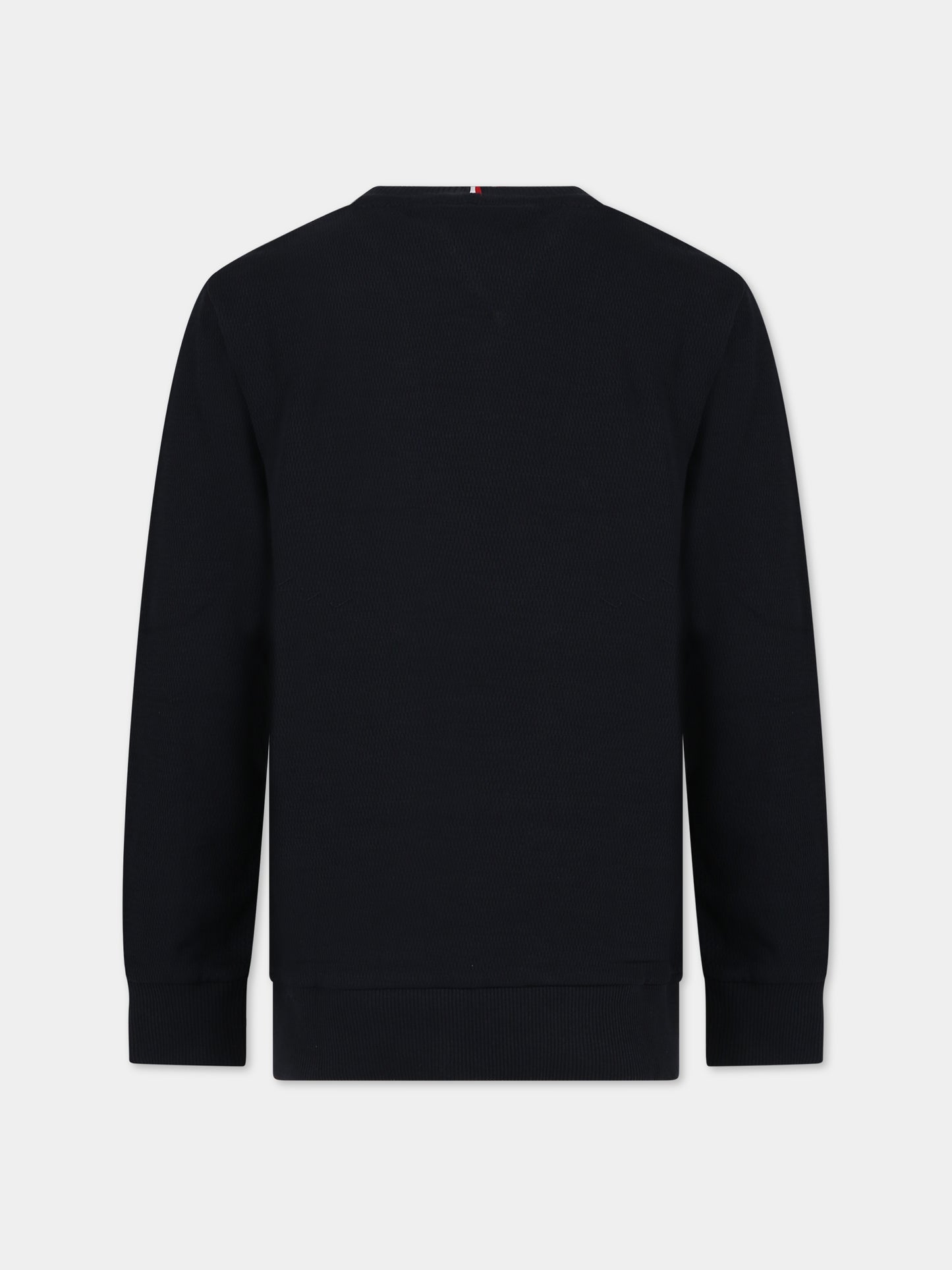 T-shirt blu per bambino con monogramma,Tommy Hilfiger Junior,KB0KB08350 DW5