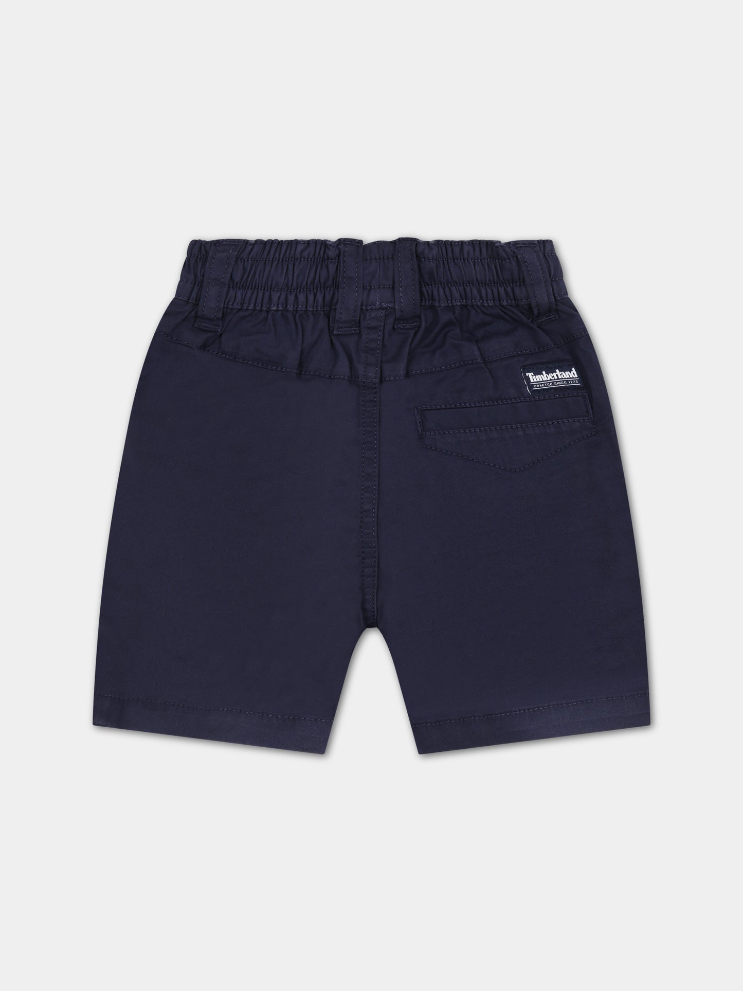 Shorts blu per neonato con logo,Timberland,T04A45 85T