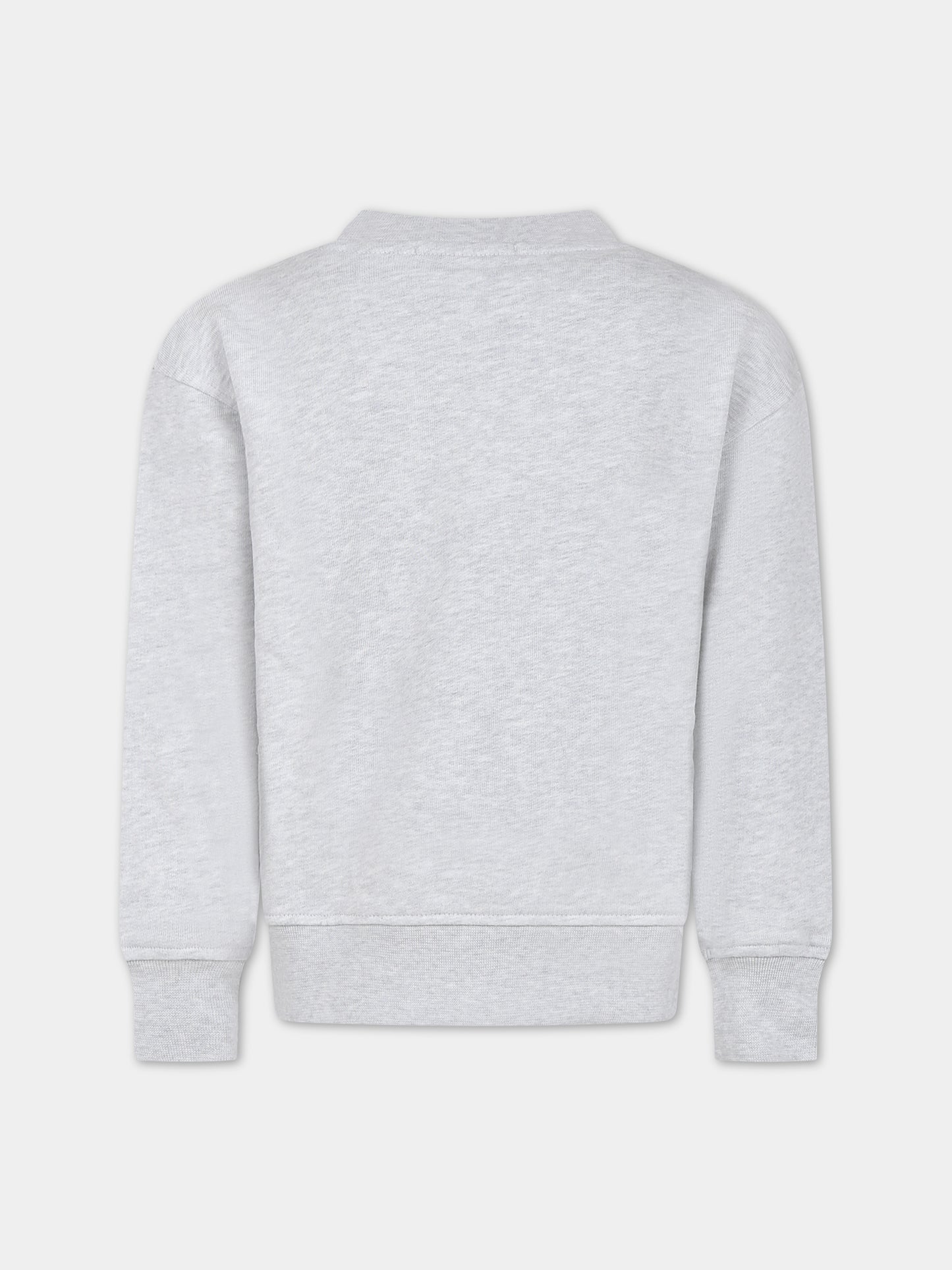 Felpa grigia per bambini con logo,Msgm Kids,MS029324 107