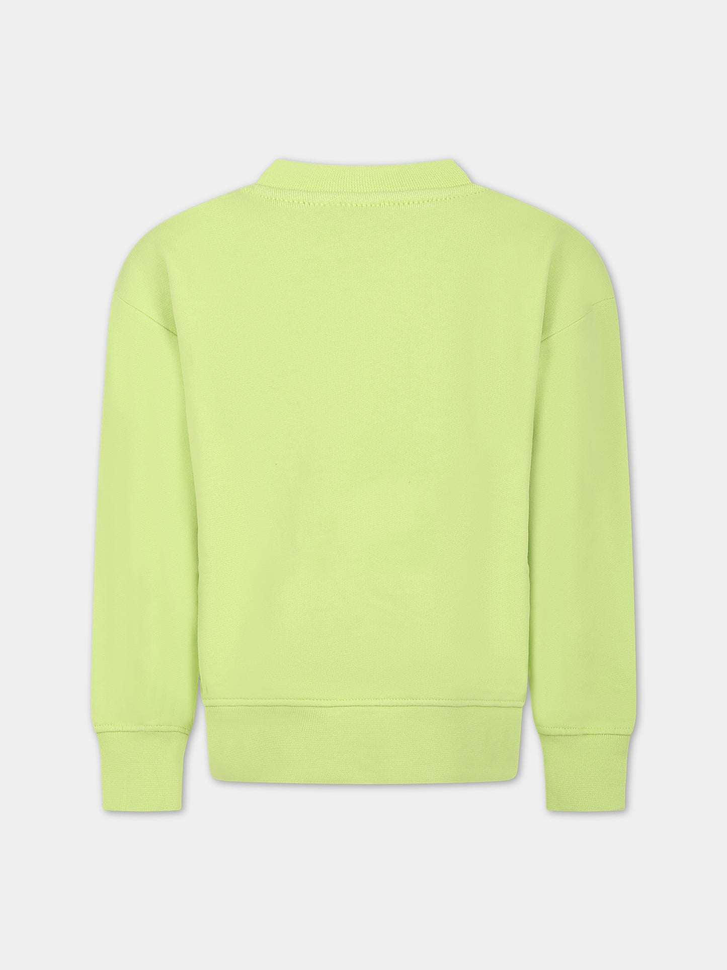 Felpa verde per bambini con logo,Msgm Kids,MS029373 086