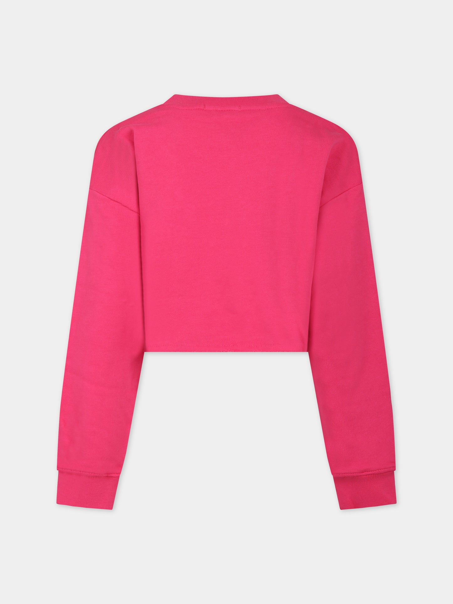 Felpa fucsia per bambina con logo,Msgm Kids,MS029449 044