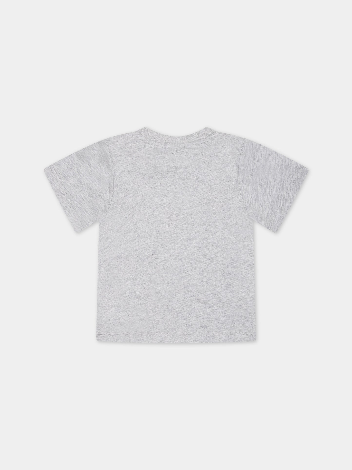 T-shirt grigia per neonato con logo,Stella Mccartney Kids,TS8561 Z0434 904