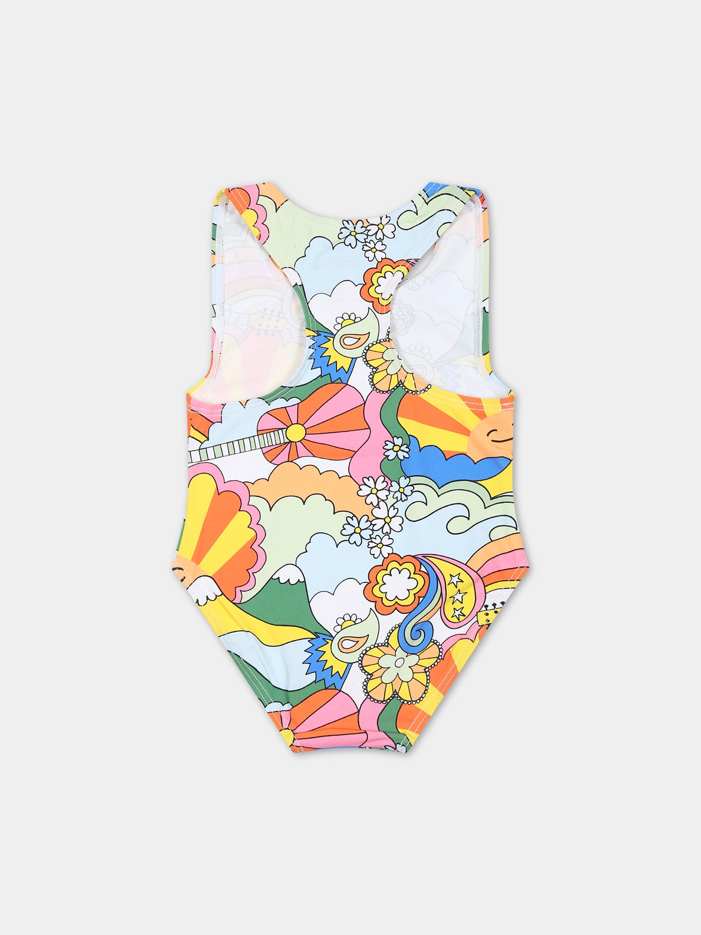 Costume multicolor per neonata con stampa,Stella Mccartney Kids,TSC069 Z0864 101MC