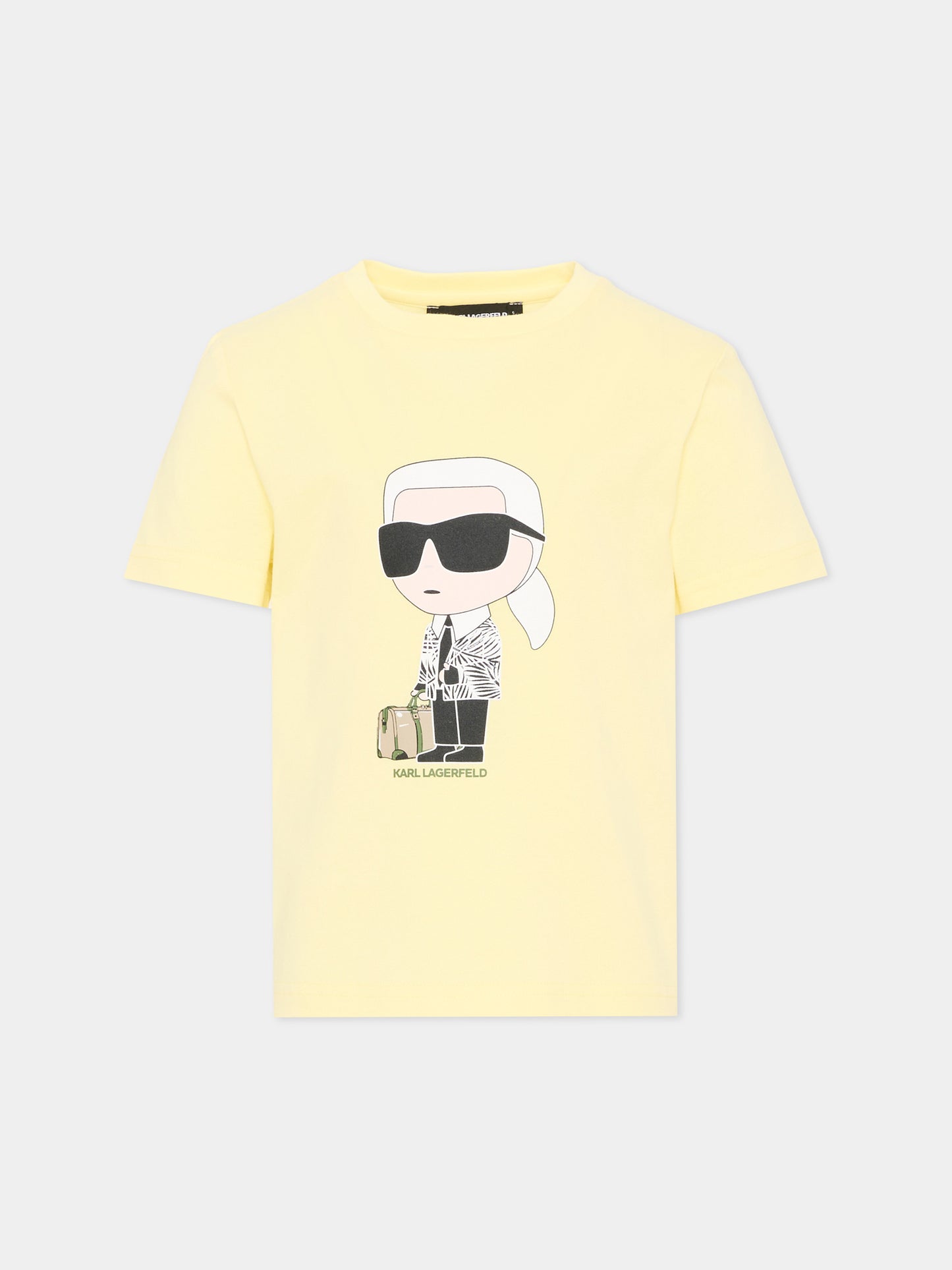 Yellow T-Shirt for boy with Ikonik Karl